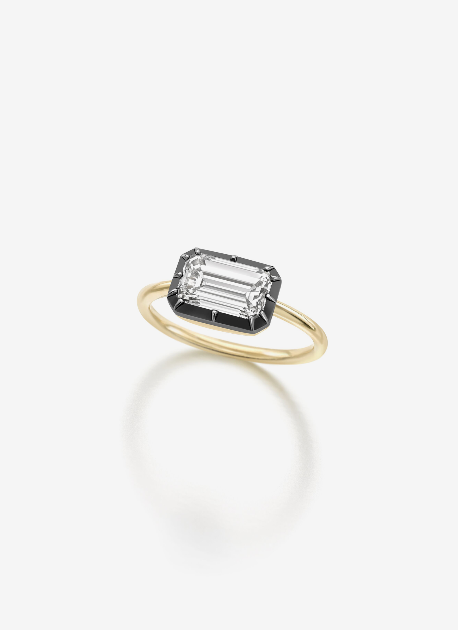 BB Ring - Diamond Emerald-Cut East-West BWG 1.50ct