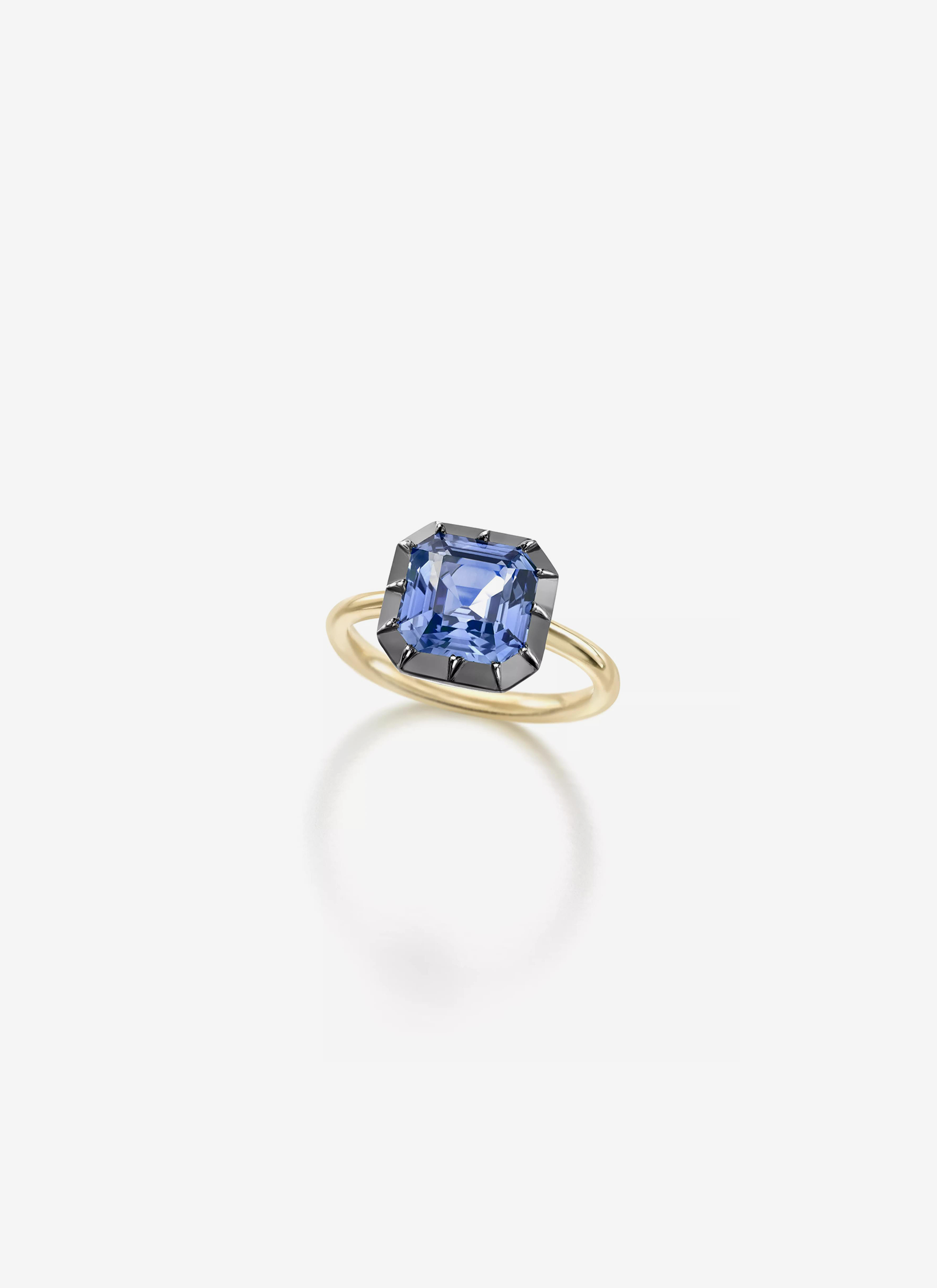 Signature Sapphire Ring - Emerald Cut 2.36ct Sapphire East-West Button Back Ring