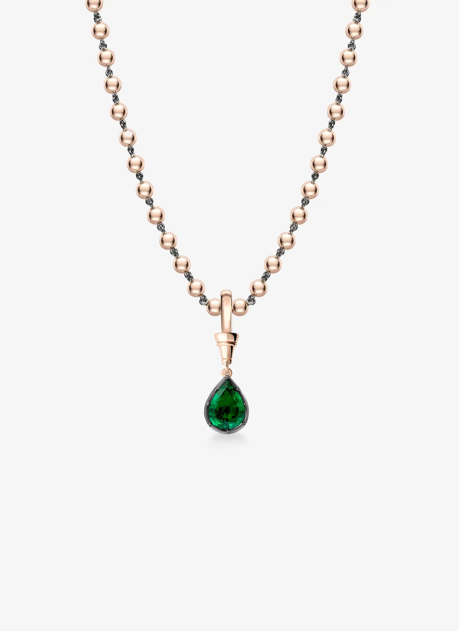 Ball n Chain Pendant - Emerald Pear 2.03ct
