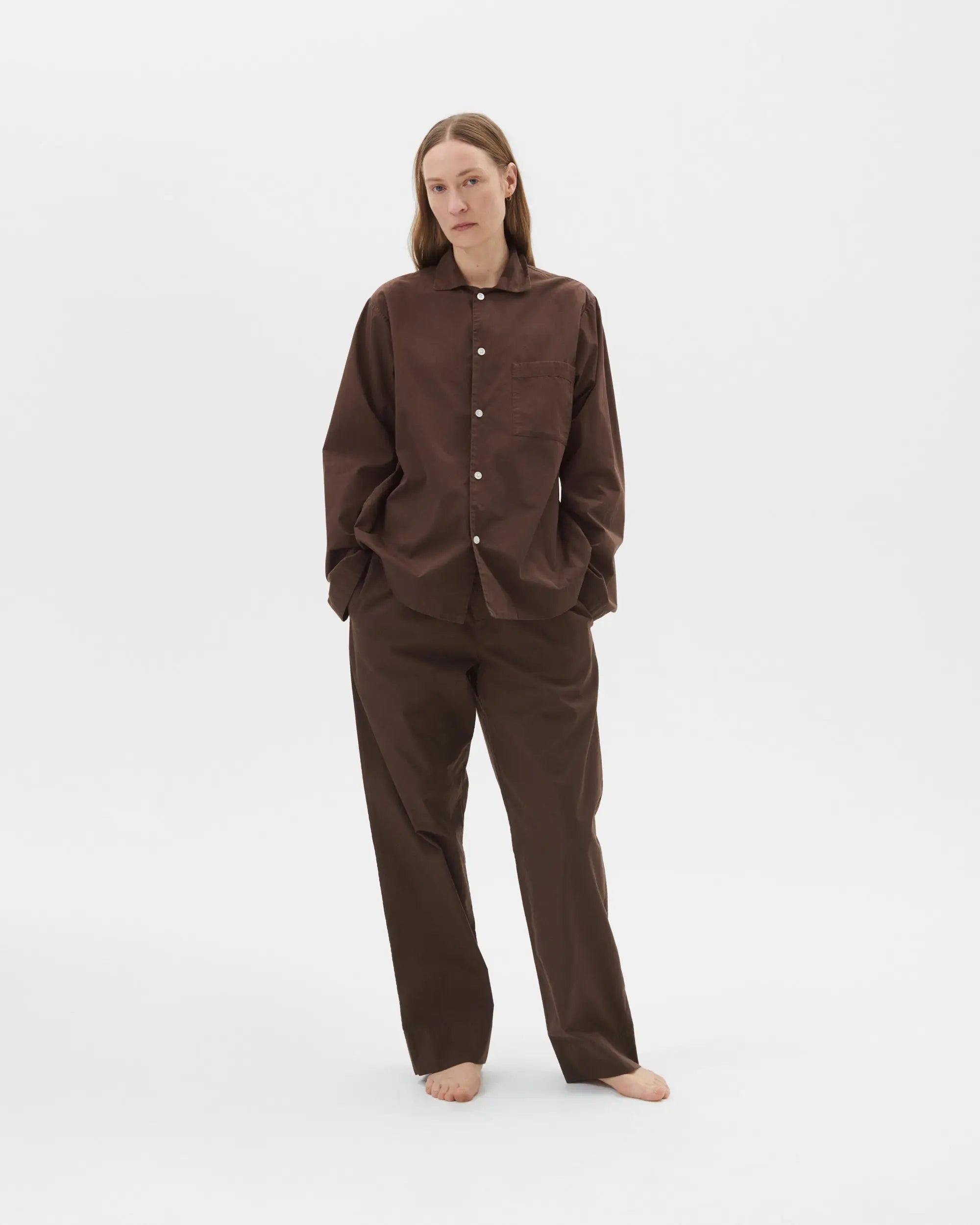 Poplin Sleep Pants - Coffee