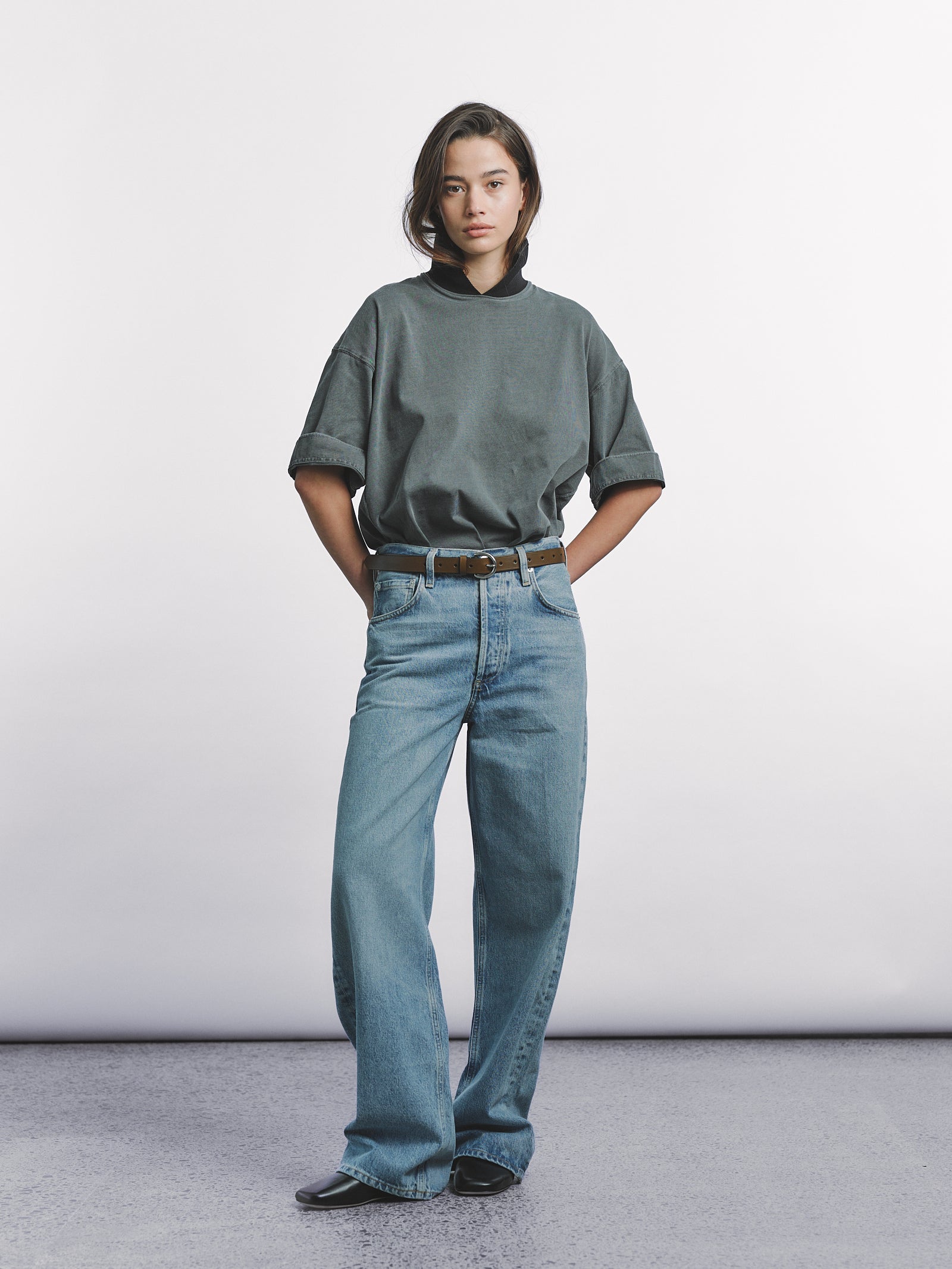 Ayla Baggy Jean in Gemini (Washed Blue)