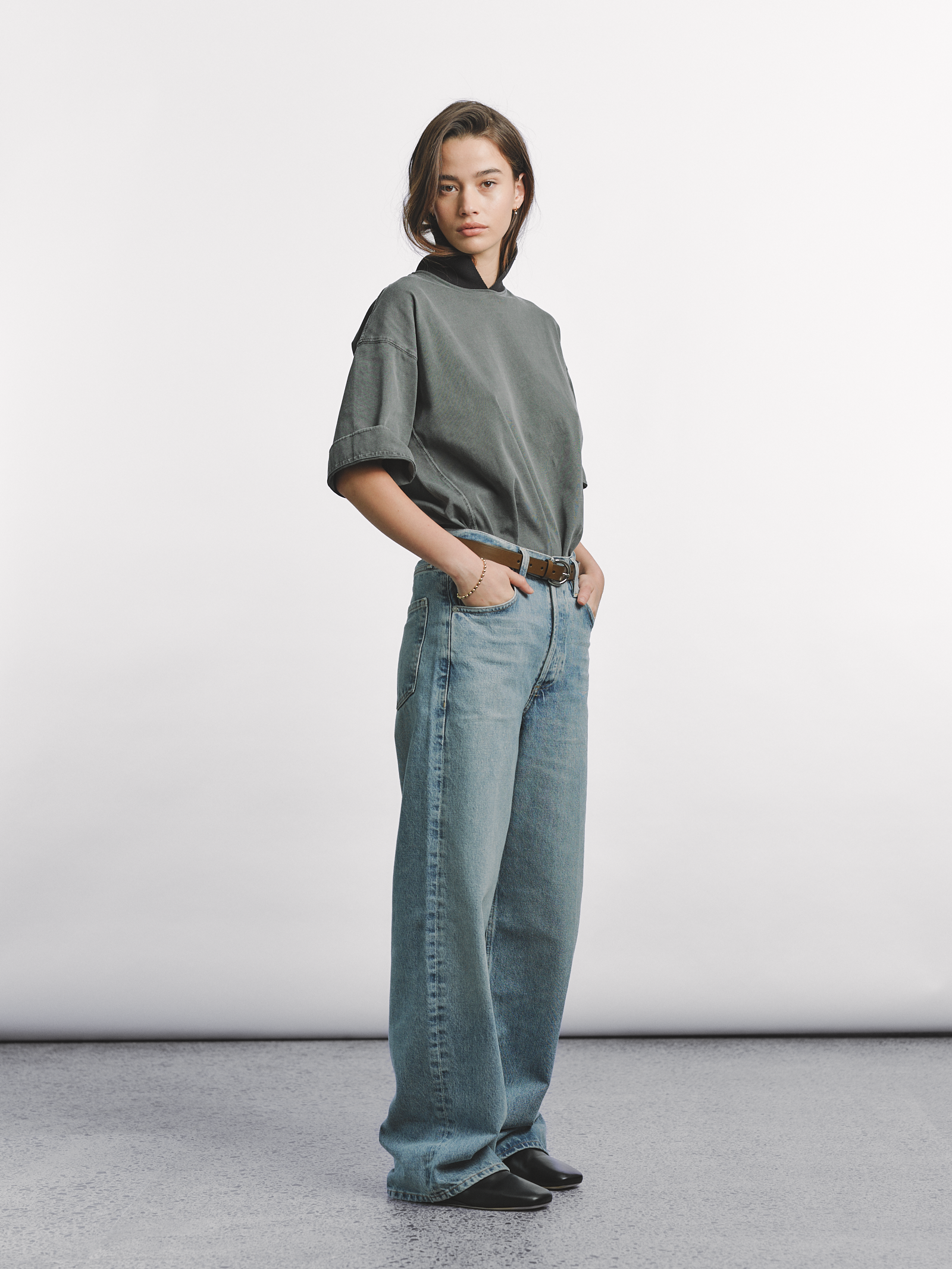 Ayla Baggy Jean in Gemini (Washed Blue)