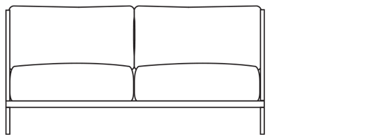 2 Seater / Black Base / Nautico Naturale by Westbury plan