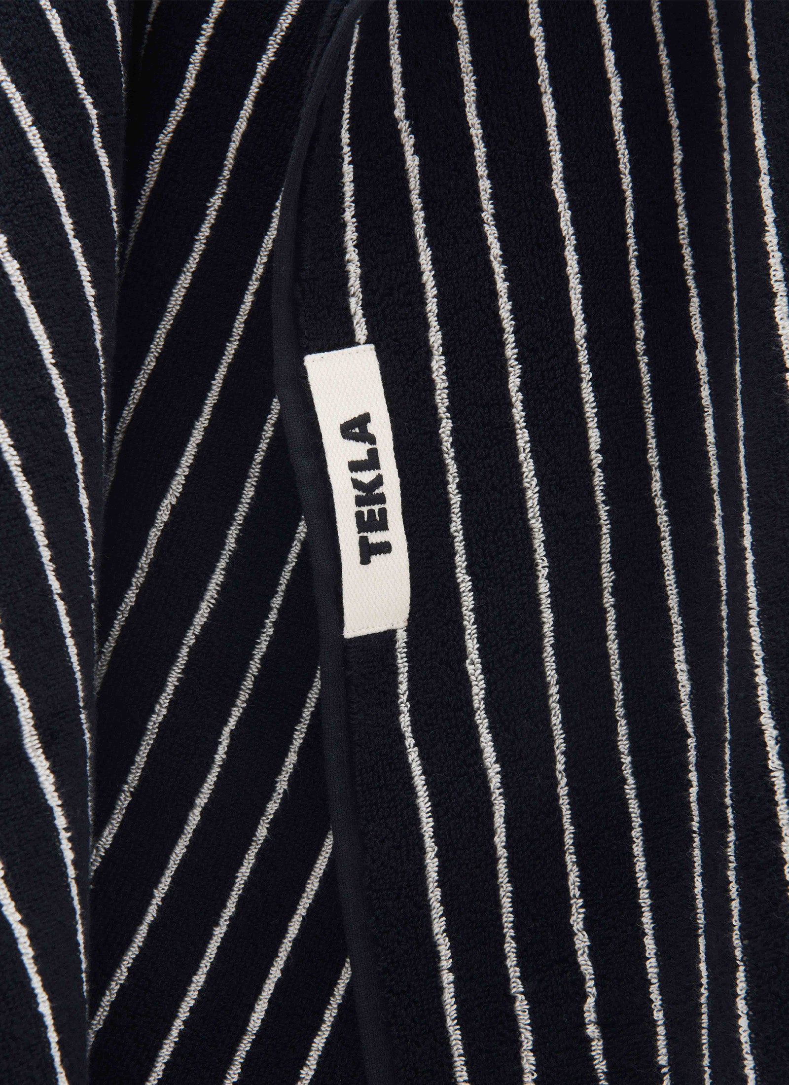 Organic Cotton Towels - Black and White Stripes