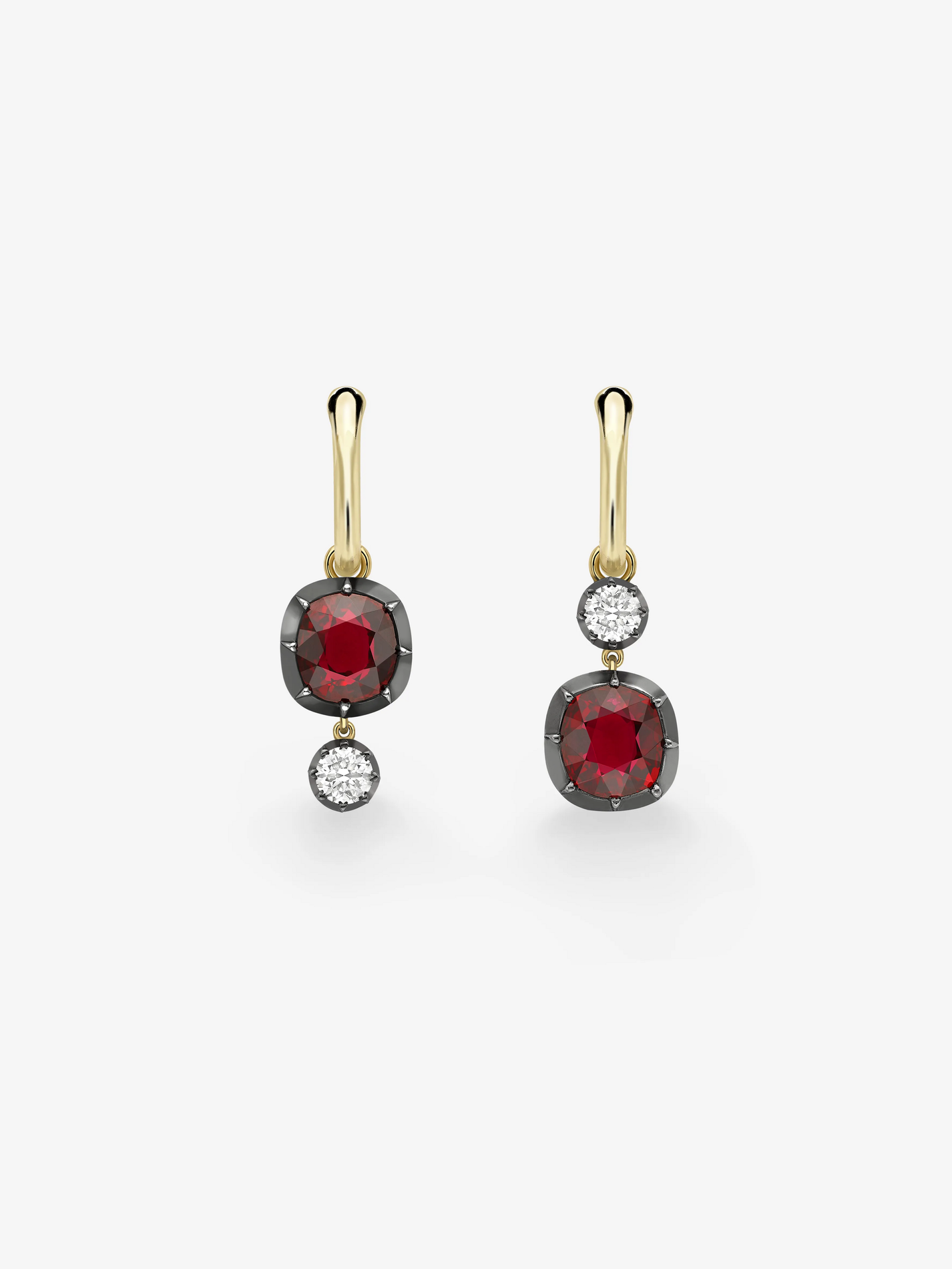 Gypsets - Asymmetric Cushion Ruby 2.08ct and 0.20ct Diamond