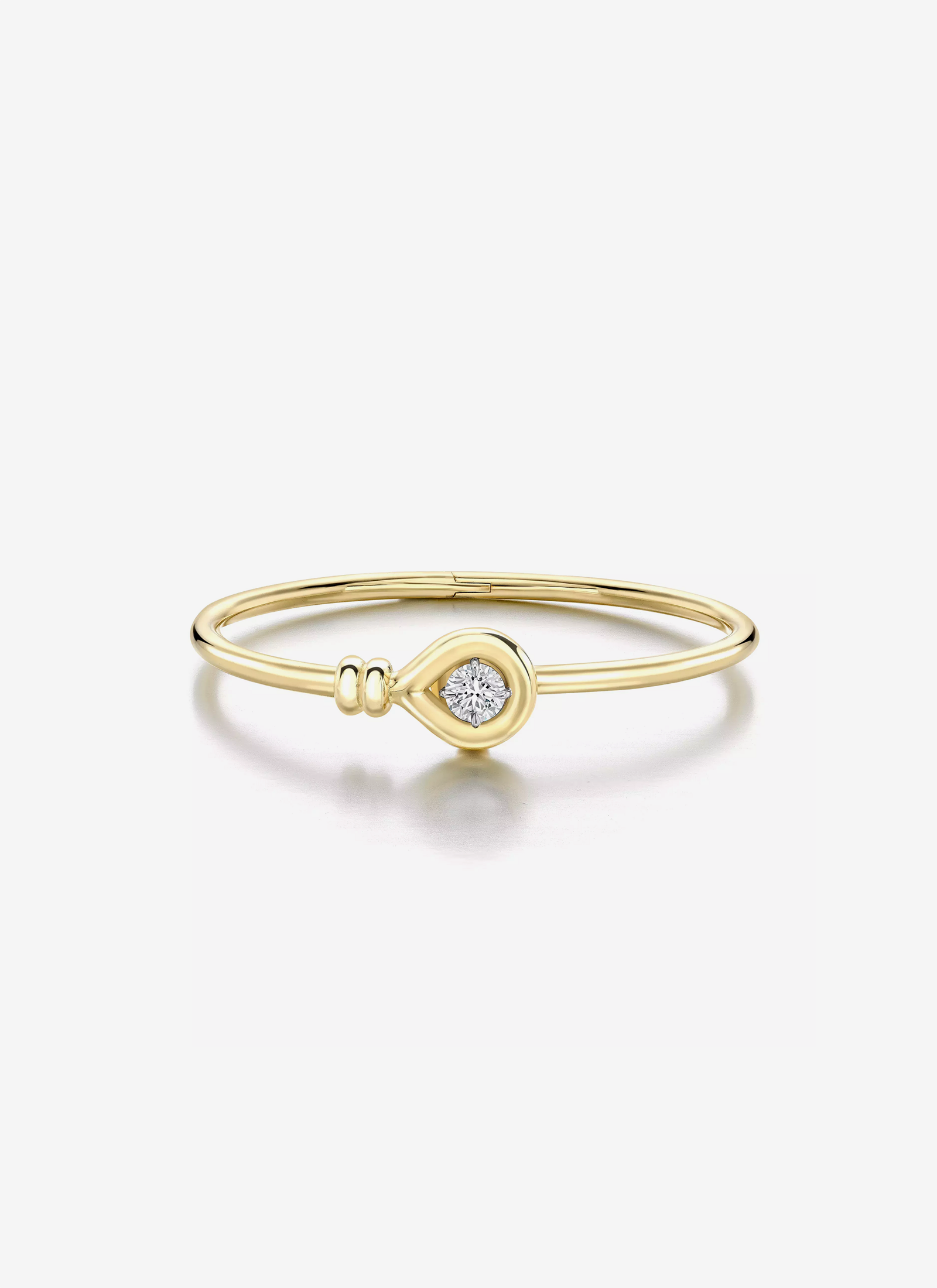Forget Me Knot 0.80ct Diamond Yellow Gold Bangle