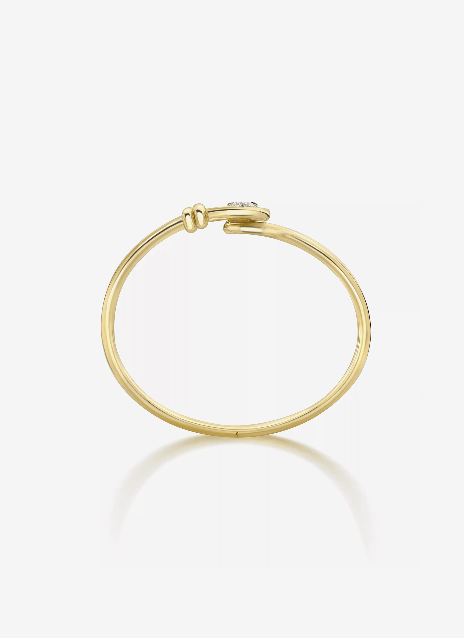 Forget Me Knot 0.80ct Diamond Yellow Gold Bangle