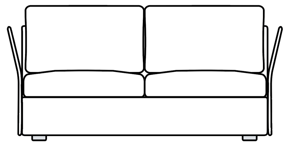 2 Seater Standard / Colourwash by Zepel plan