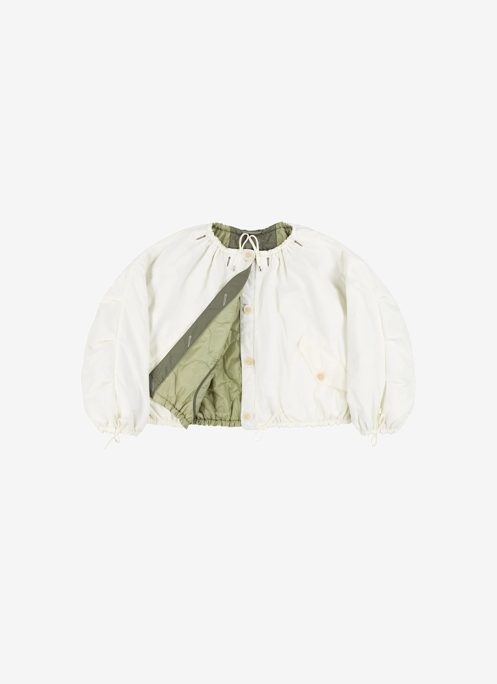 Parachute Bomber - Sage Green / White