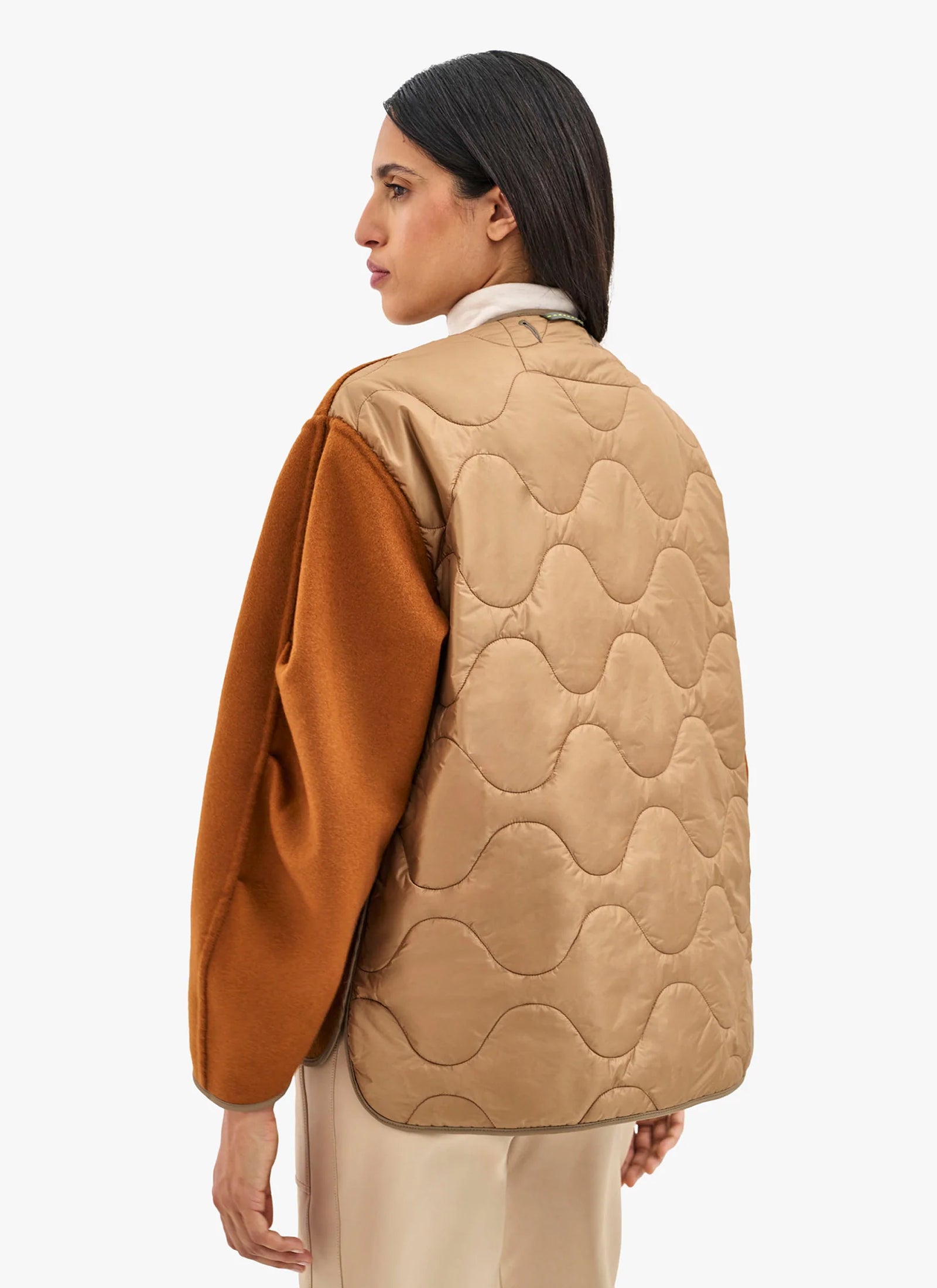 Wool Peacoat - Camel / Sienna