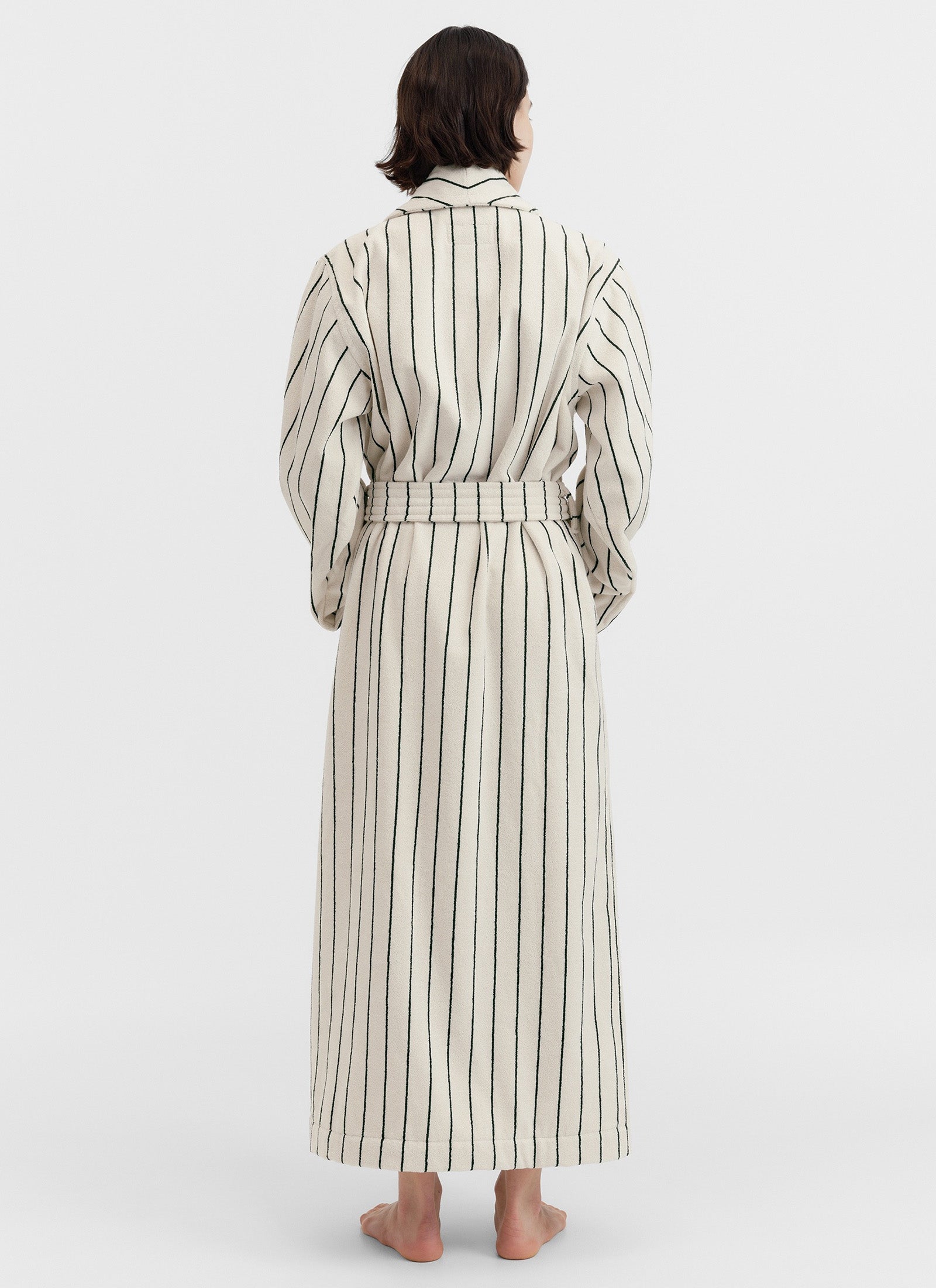 Classic Bathrobe - Racing Green Stripes