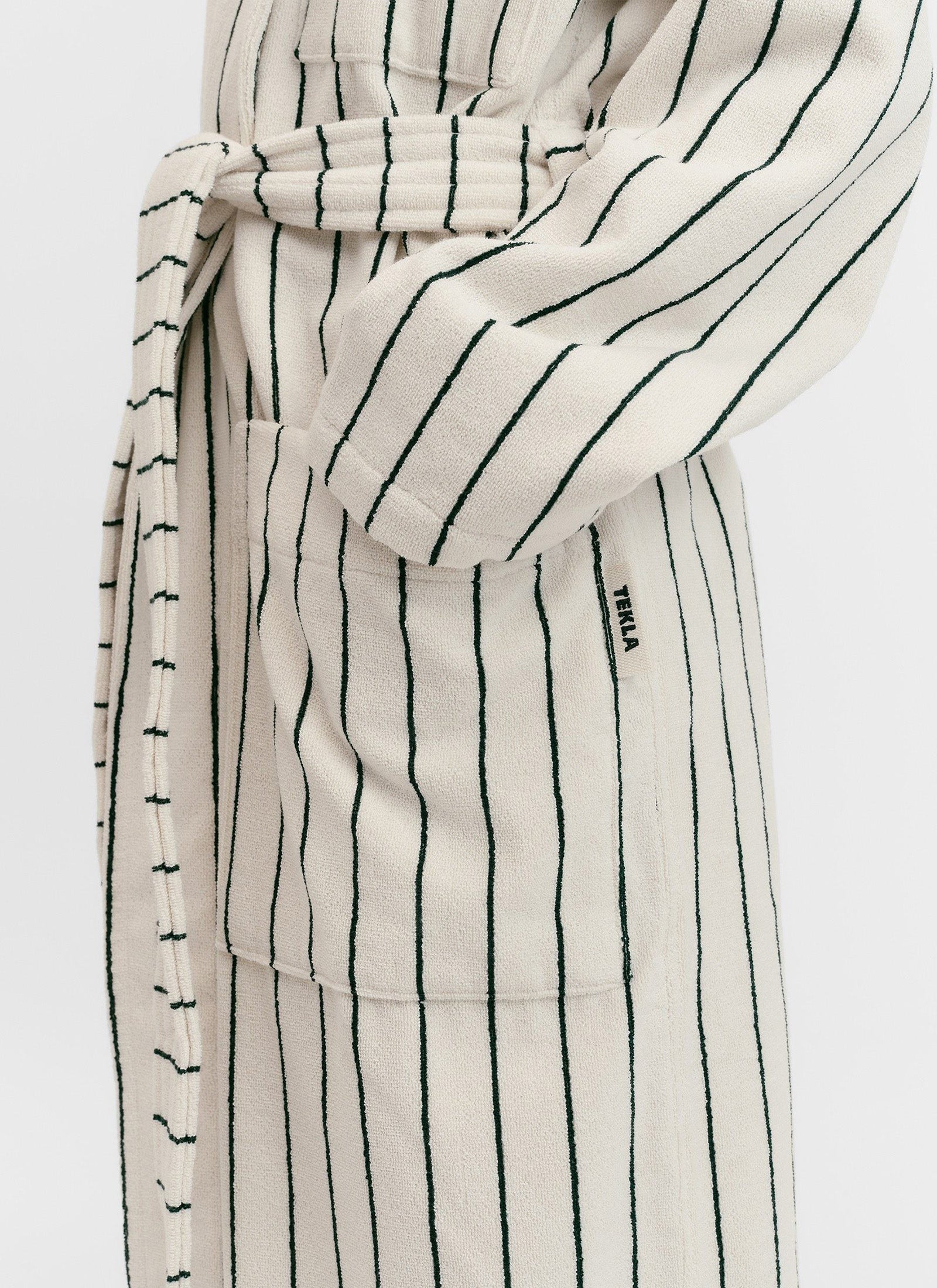 Classic Bathrobe - Racing Green Stripes