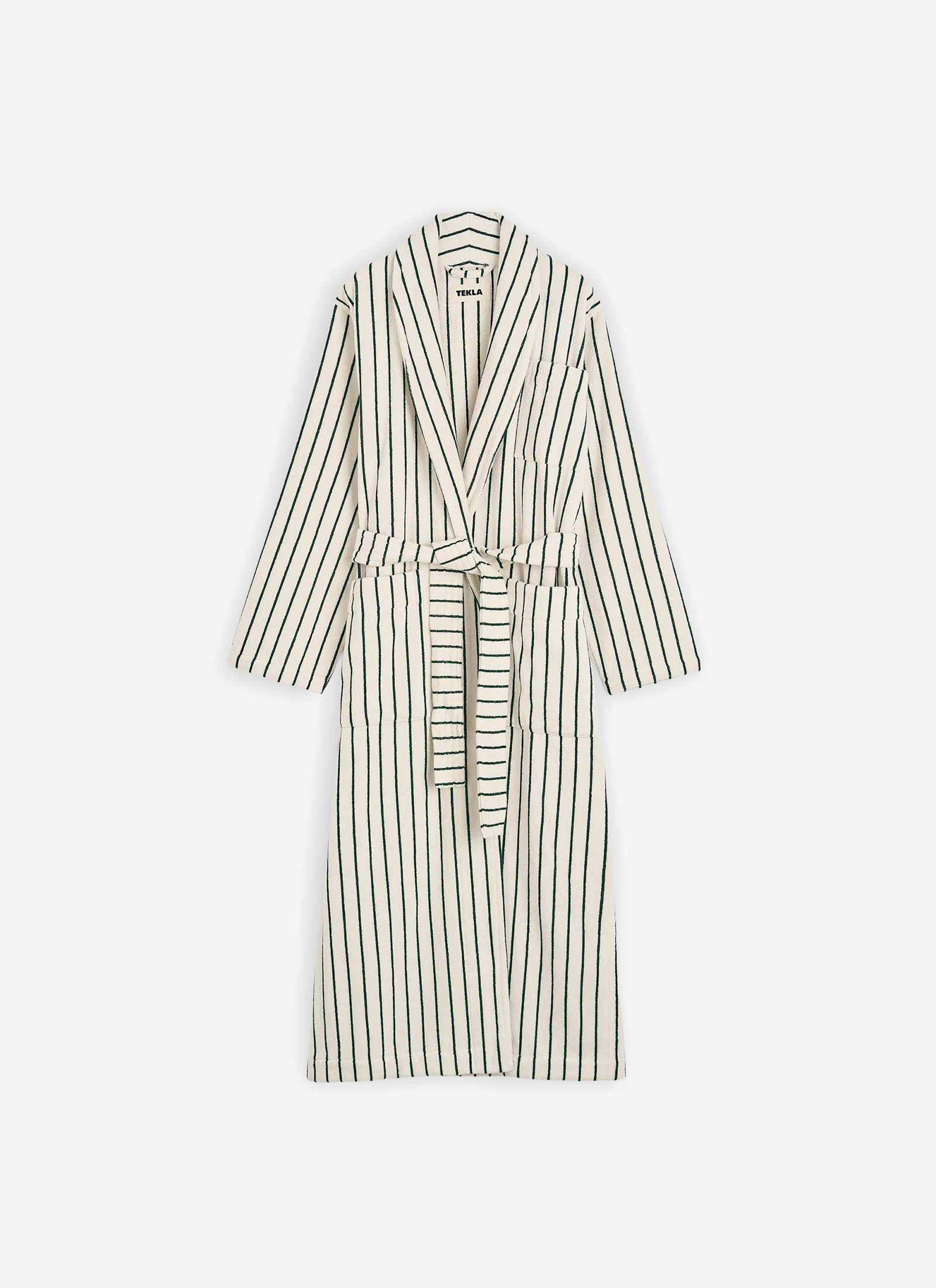Classic Bathrobe - Racing Green Stripes