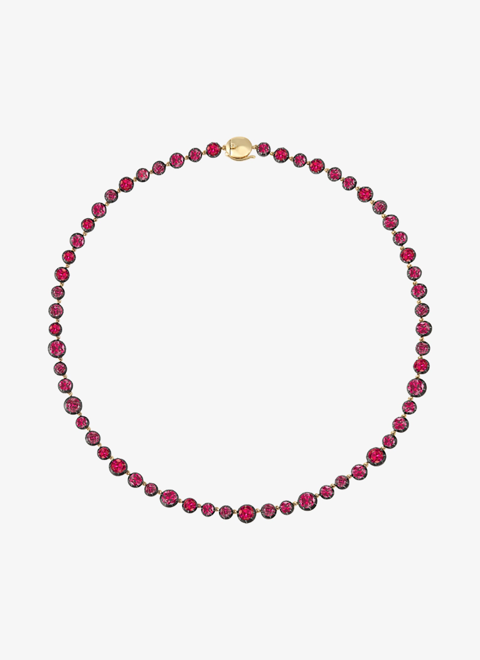 Necklace - Ruby Button Back