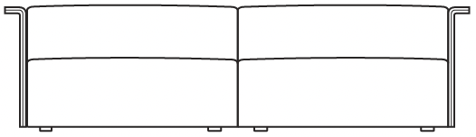 2 Seater Long Sofa with Narrow Arms / Colourwash by Zepel plan