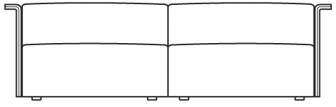 2 Seater Standard Sofa with Narrow Arms / Colourwash by Zepel plan