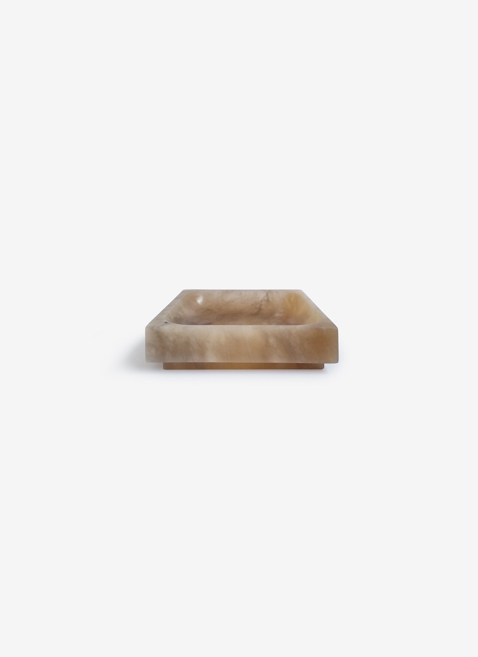 Small Square Tray - Tabac Alabaster
