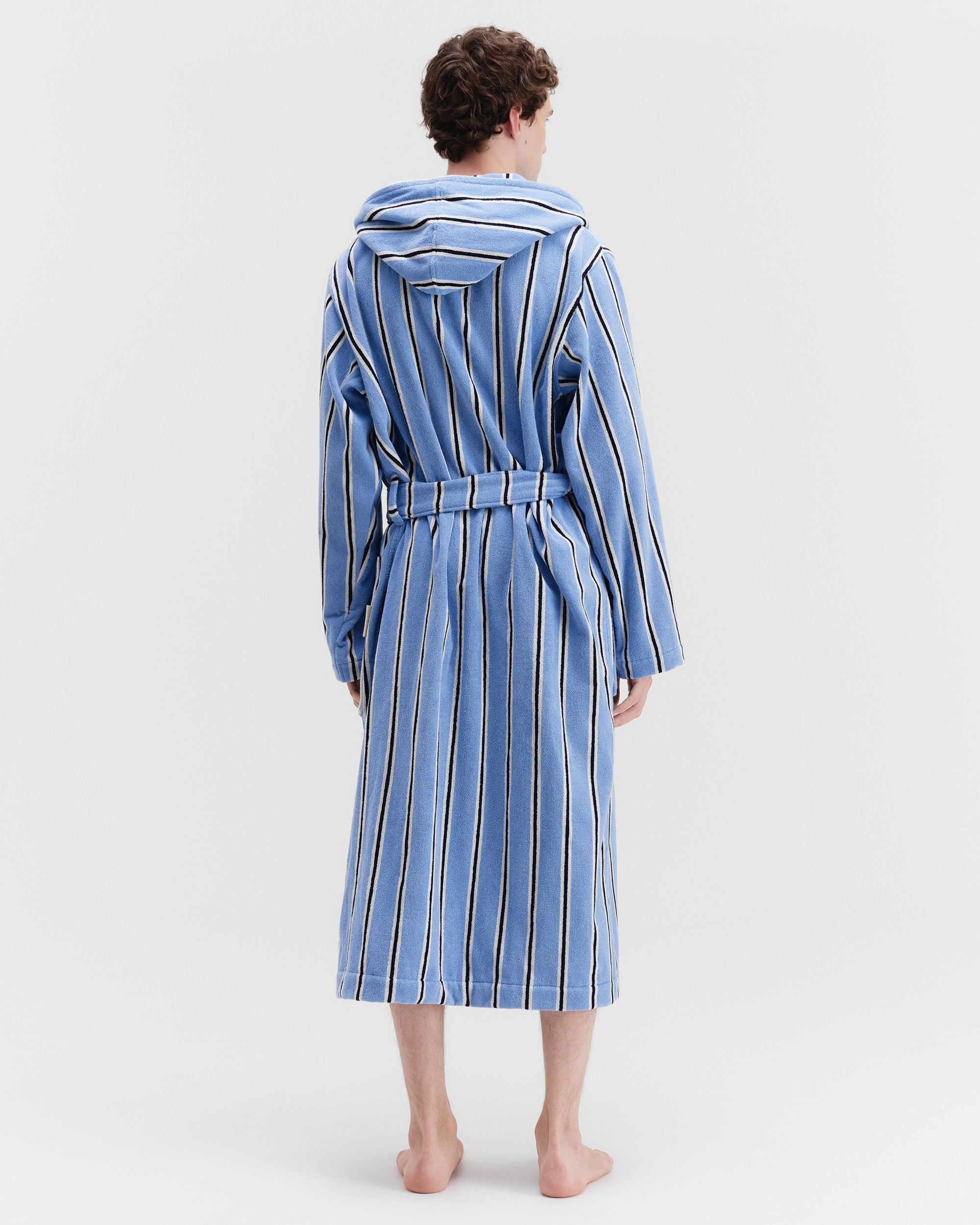 Hooded Bathrobe - Bassett Stripes