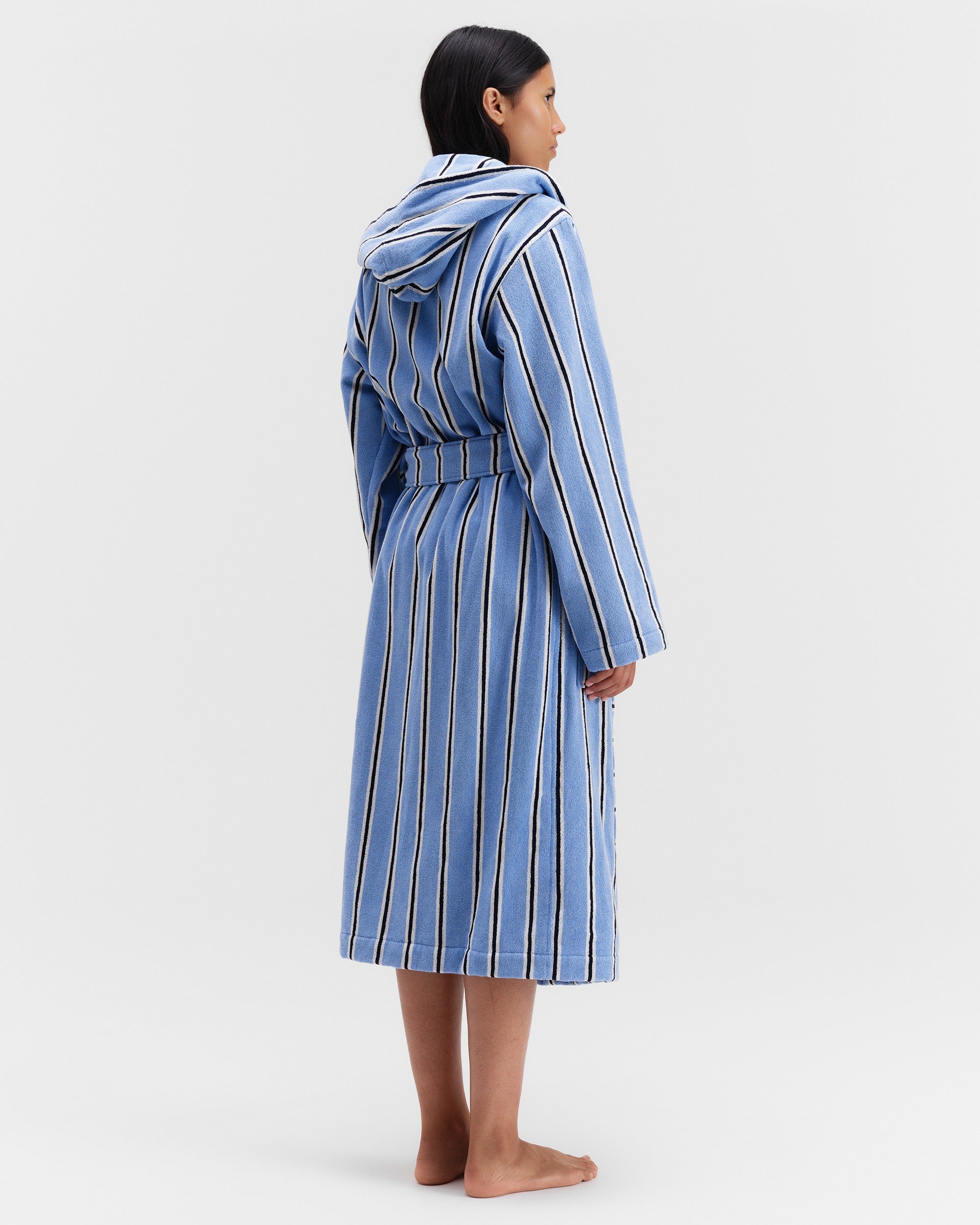 Hooded Bathrobe - Bassett Stripes