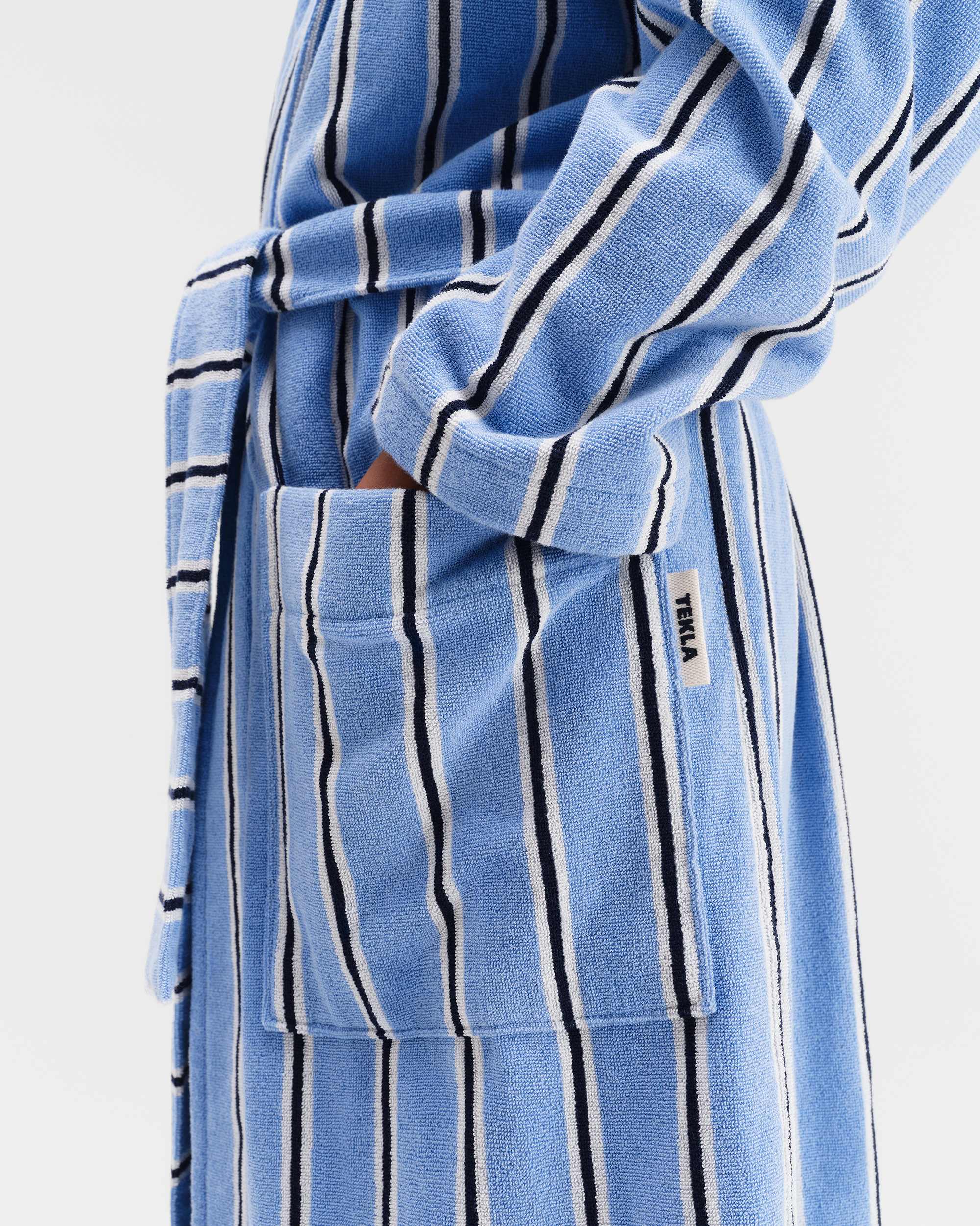 Hooded Bathrobe - Bassett Stripes