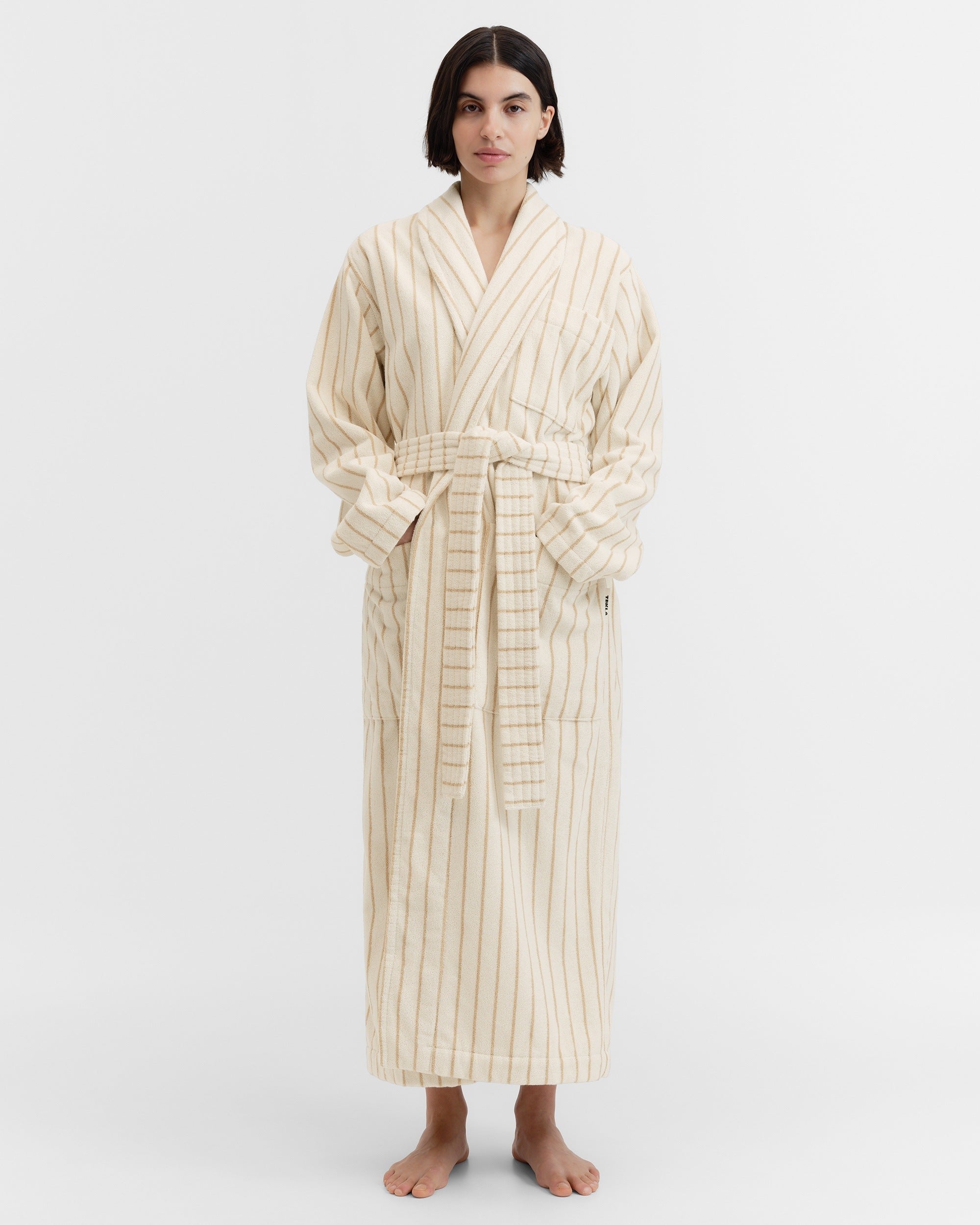 Classic Bathrobe - Sienna Stripe