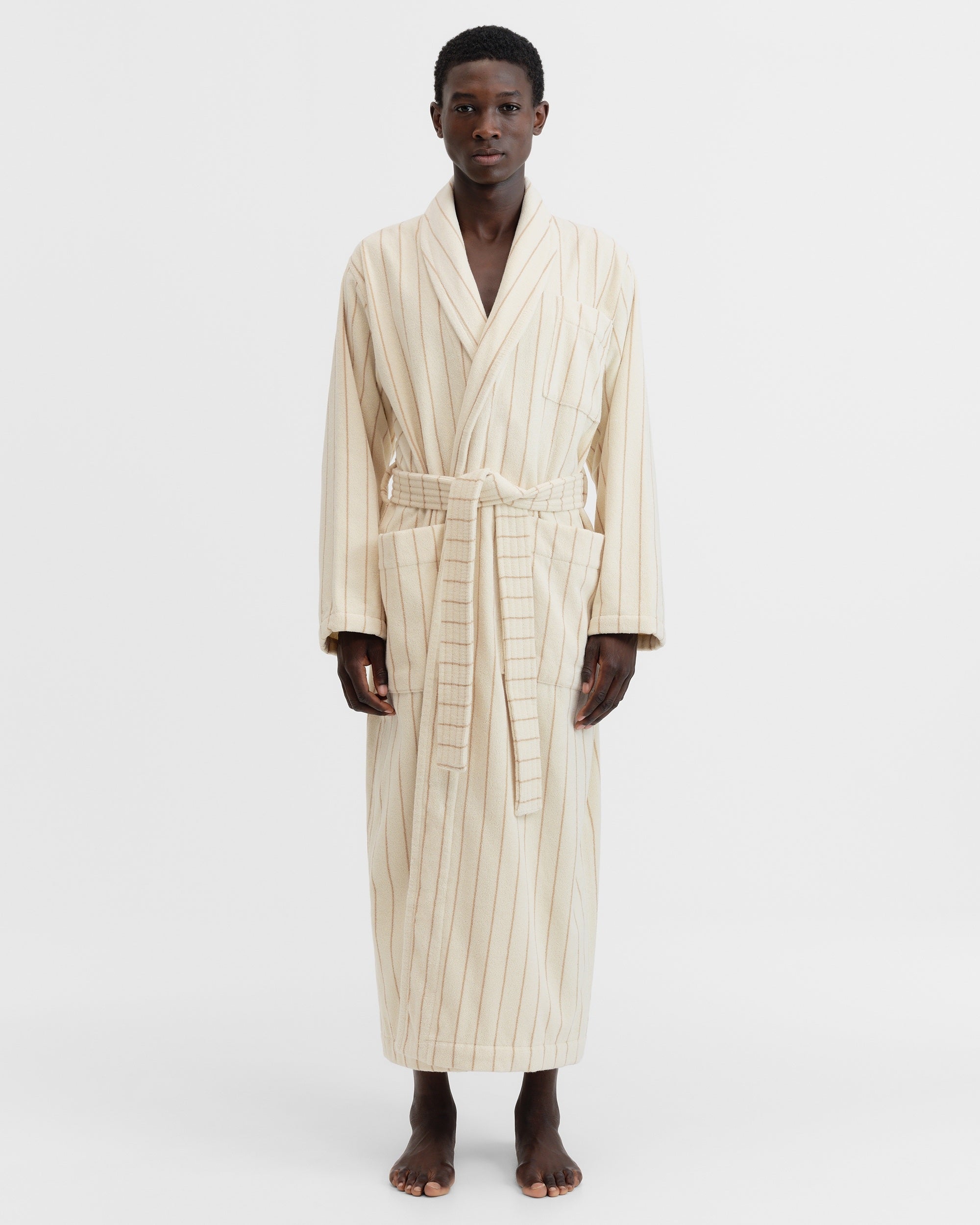 Classic Bathrobe - Sienna Stripe