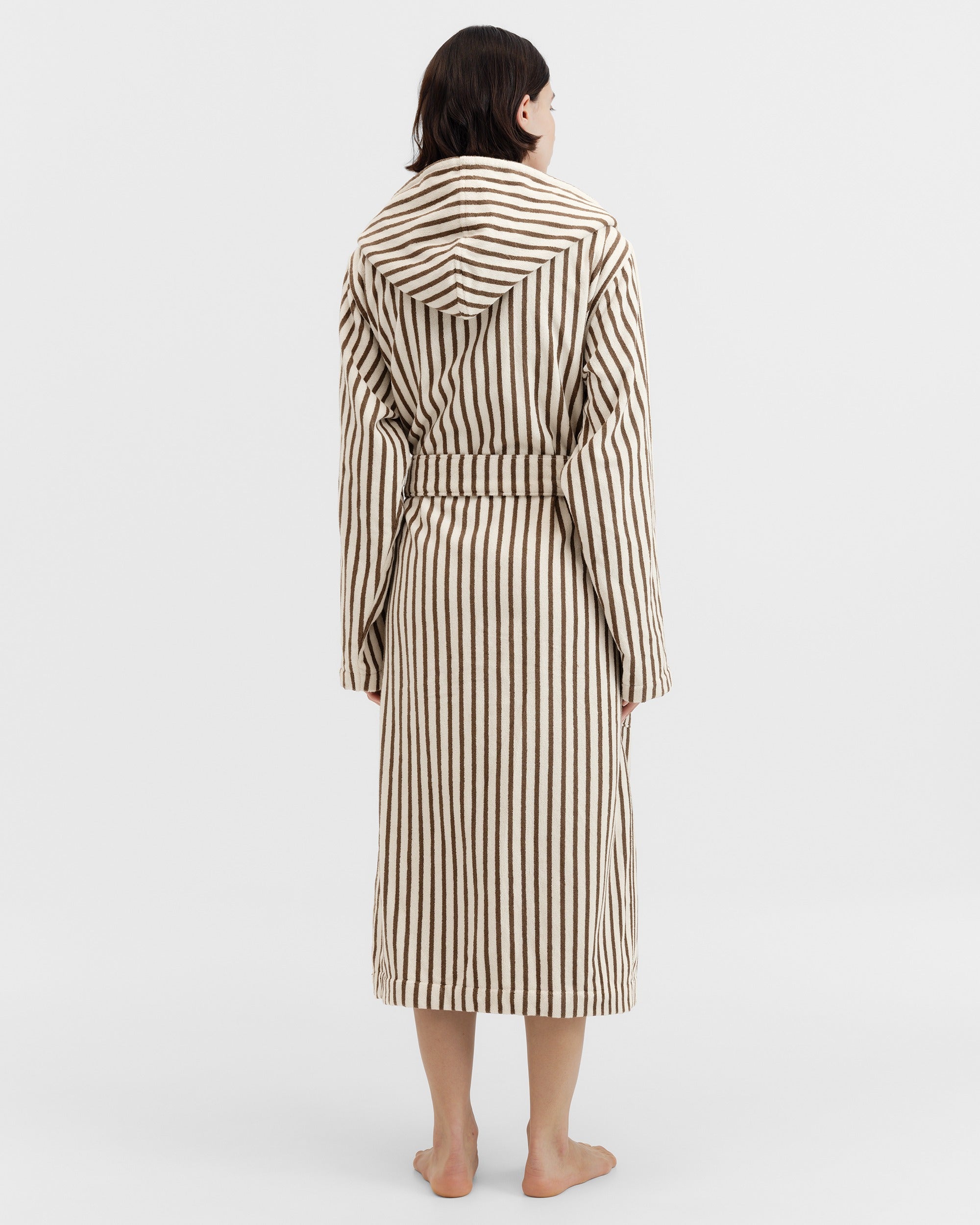 Hooded Bathrobe - Kodiak Stripe