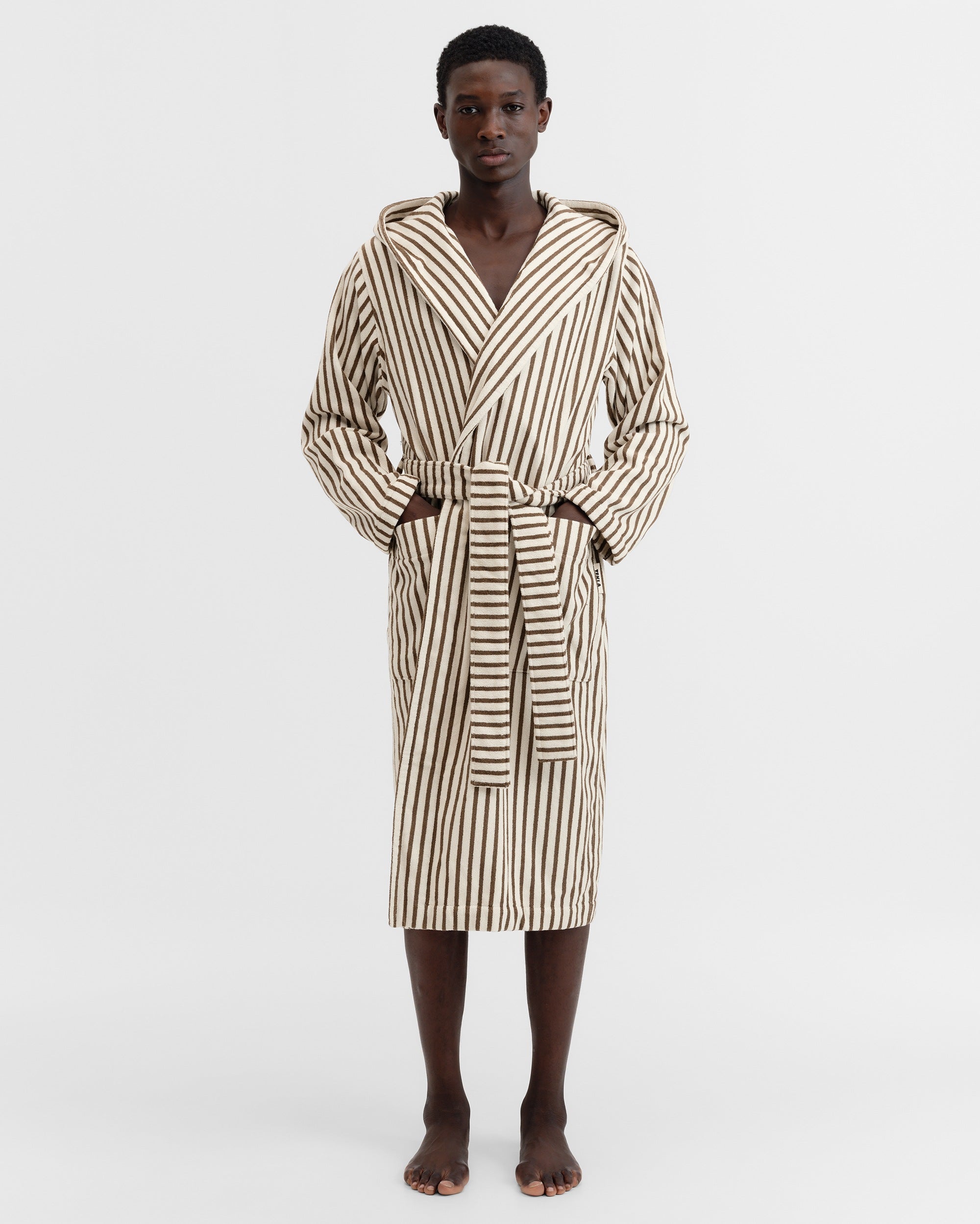 Hooded Bathrobe - Kodiak Stripe