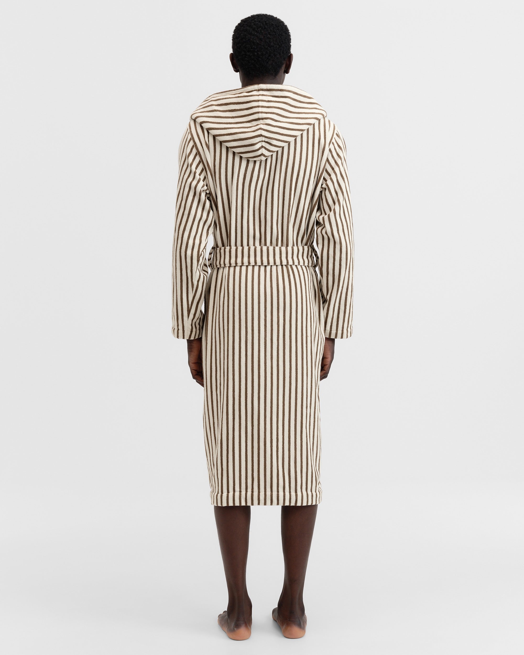 Hooded Bathrobe - Kodiak Stripe
