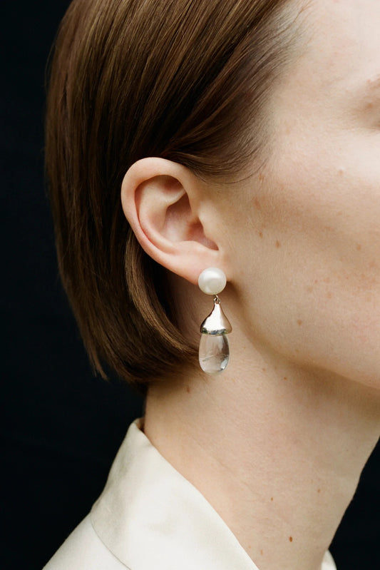 Audrey Earrings in Quartz