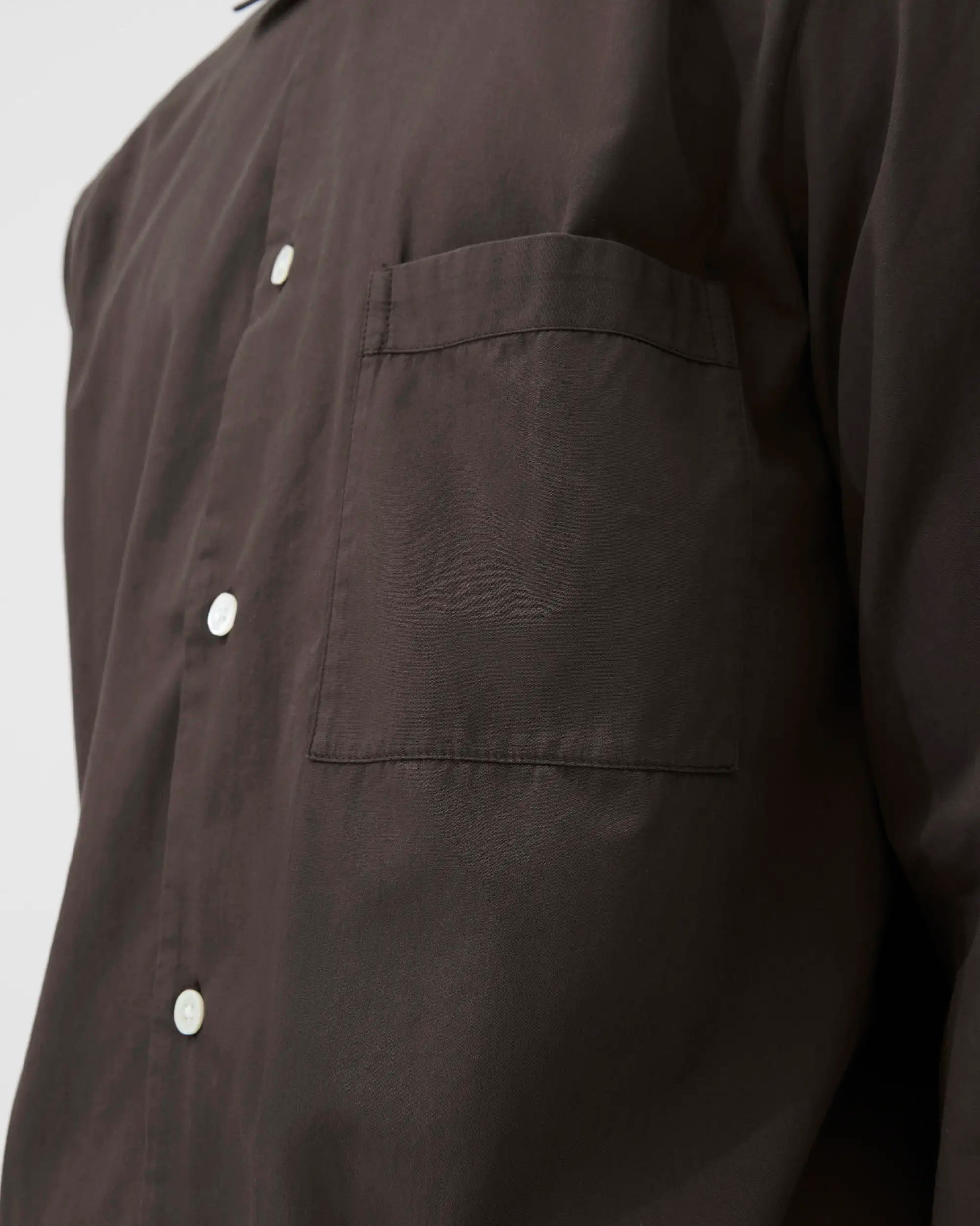 Poplin Sleep Shirt - Coffee