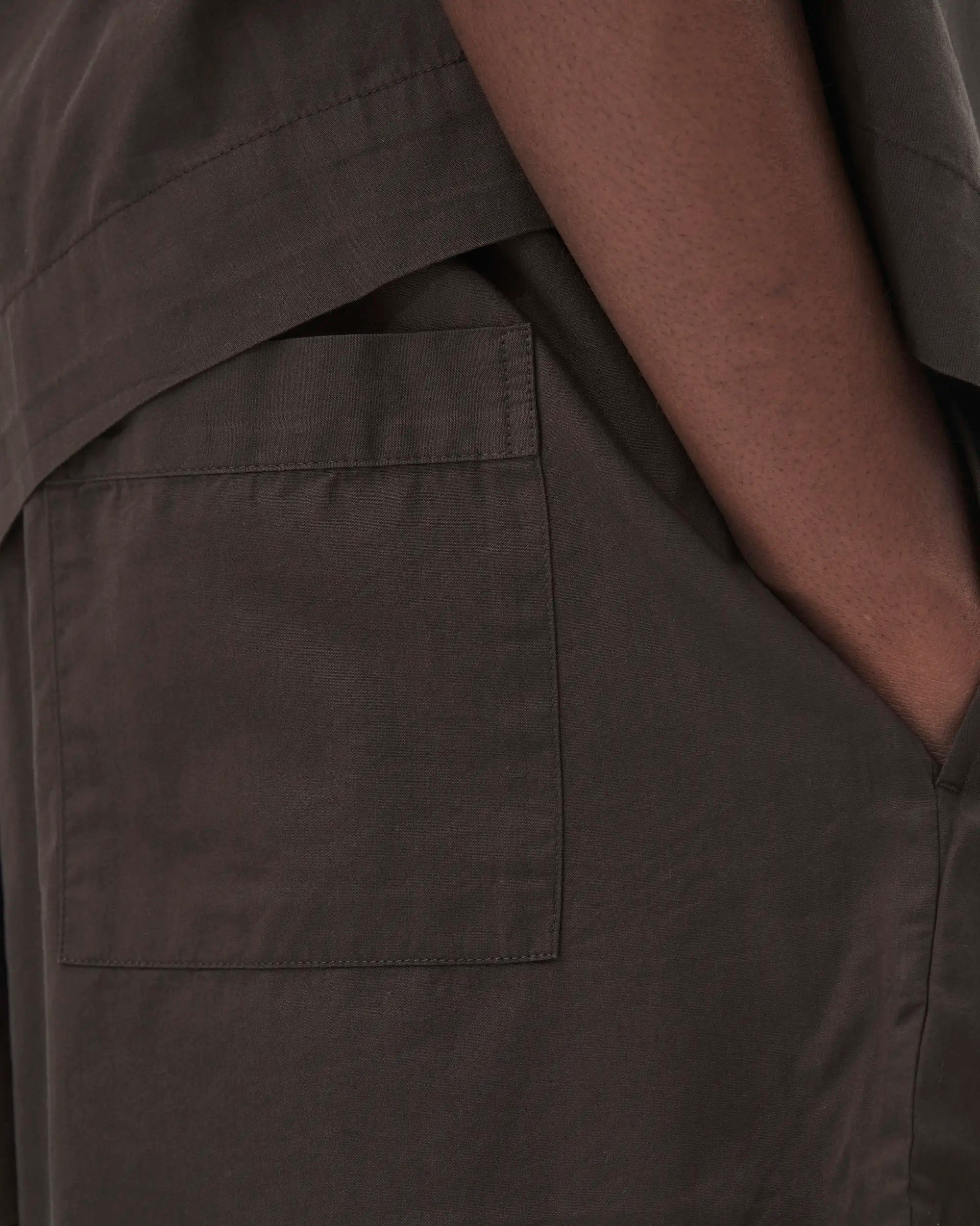 Poplin Sleep Shorts - Coffee