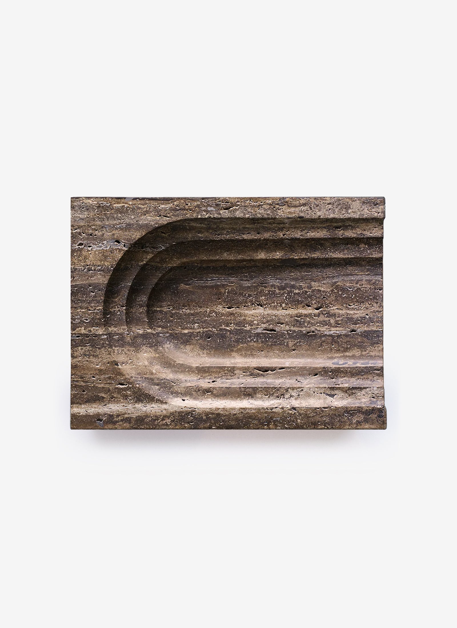 Block Thoronet Dish in Dark Travertine