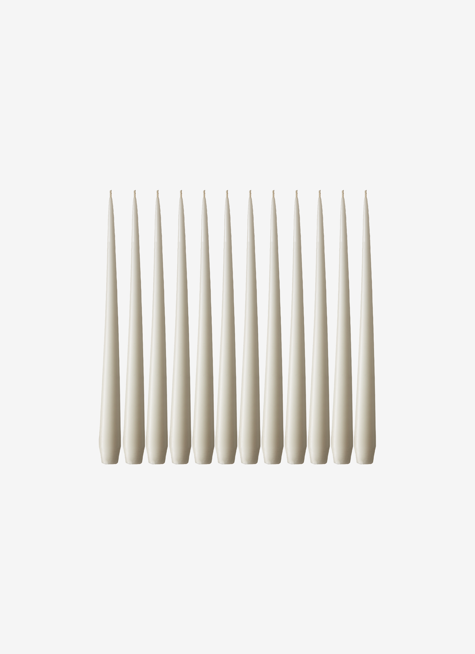 Case of 12 Tapered Candles in Ivory #06 - 32cm