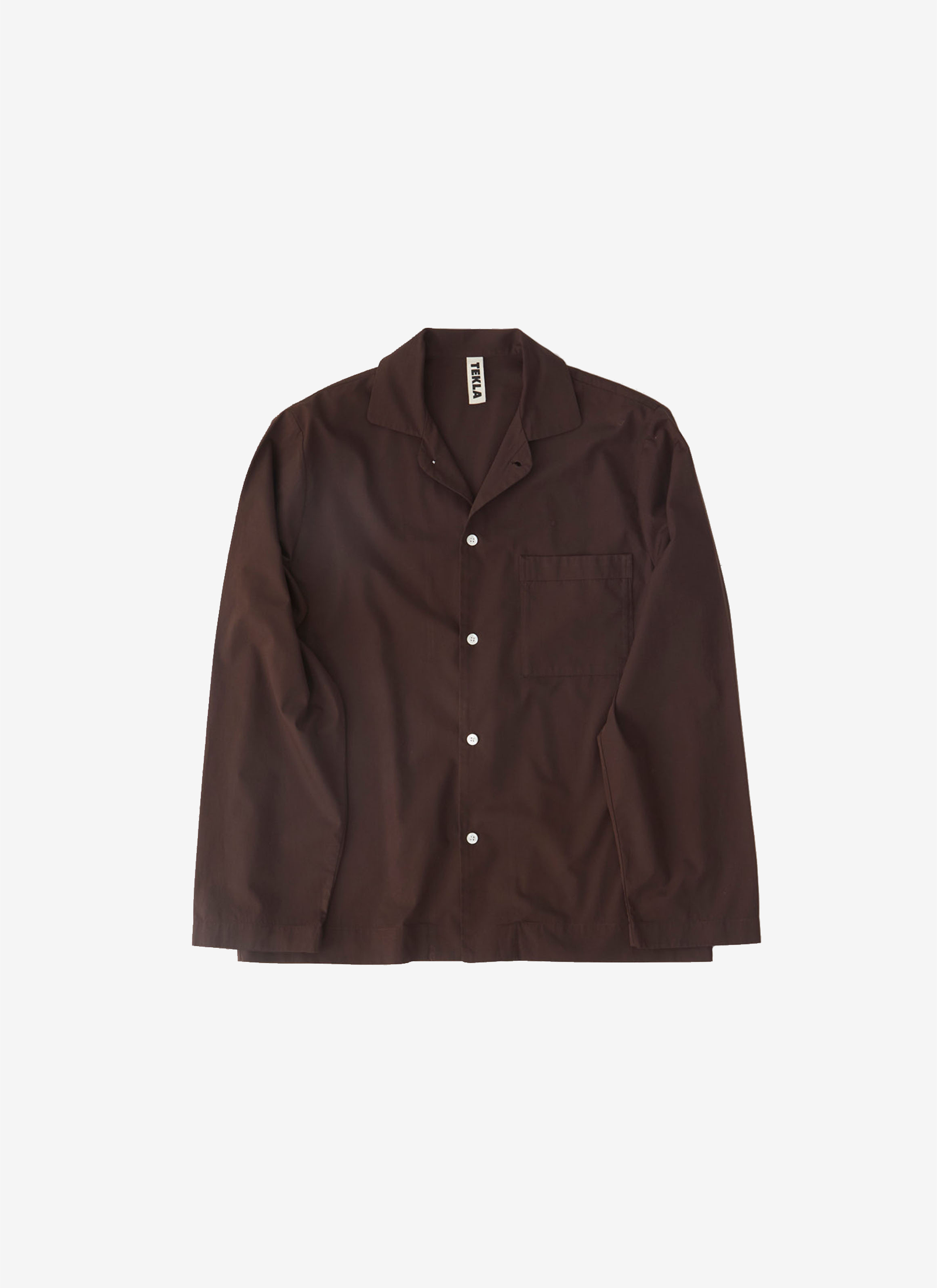 Poplin Sleep Shirt - Coffee