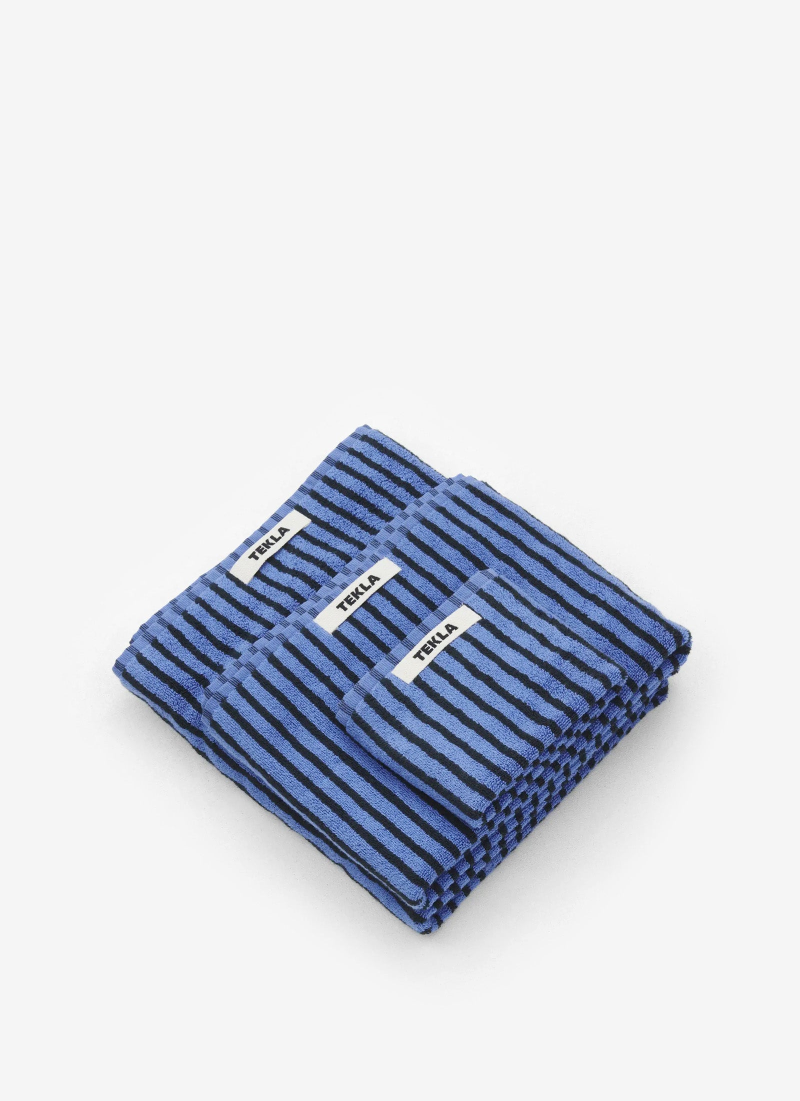 Organic Cotton Towels - Blue and Black