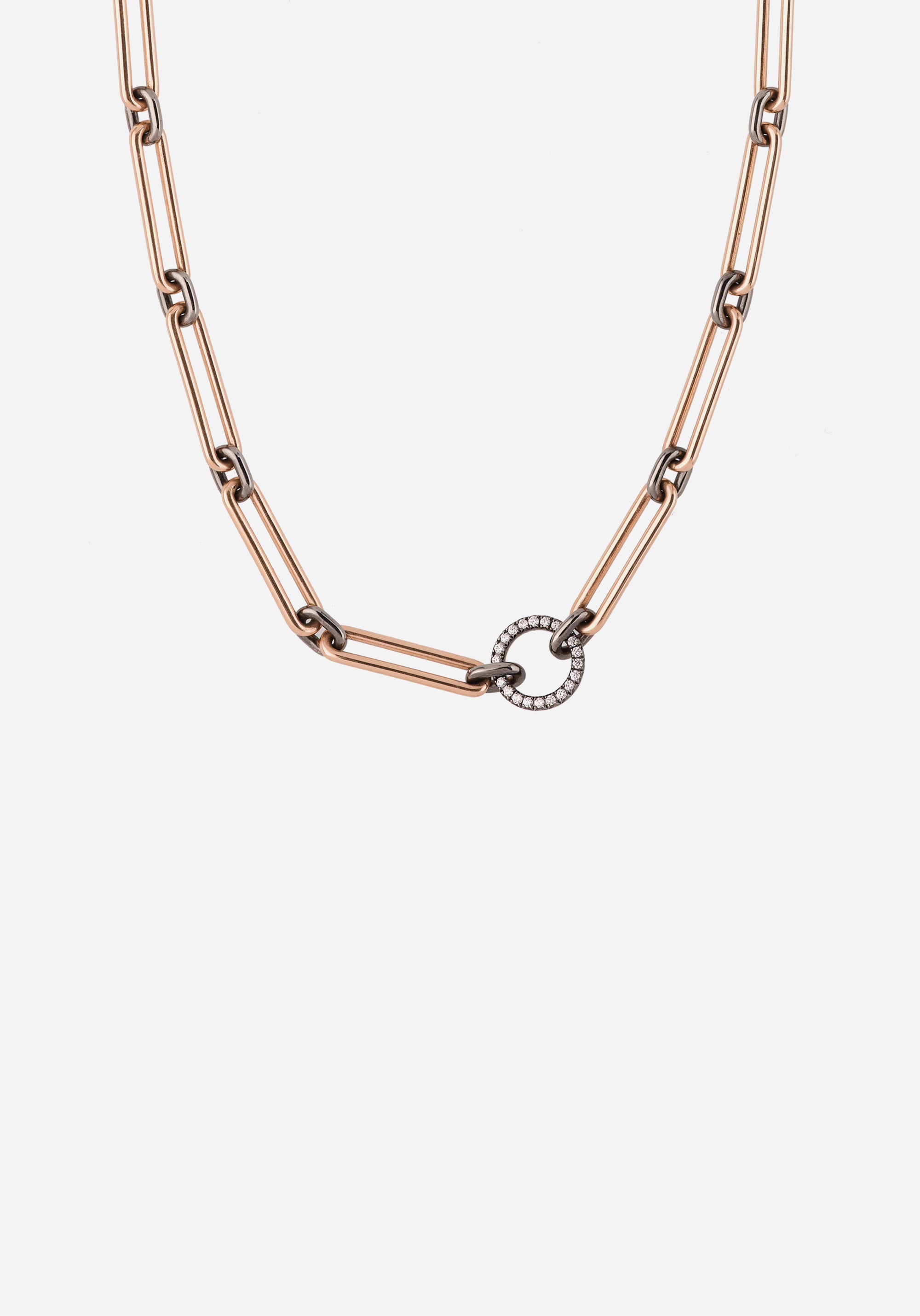 Gem Clip Diamond Short Necklace
