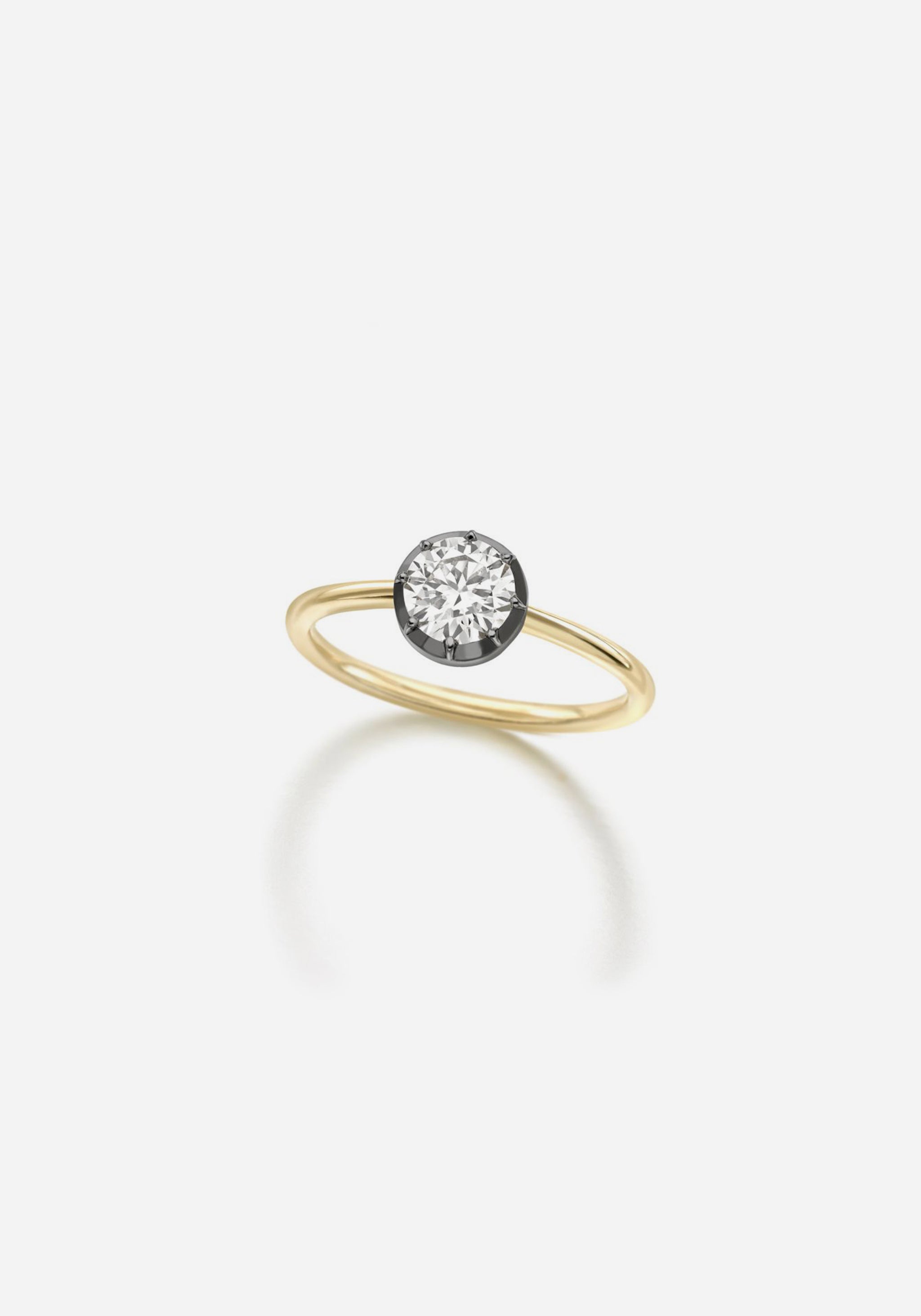 Button Back 0.70ct Diamond Ring - BWG