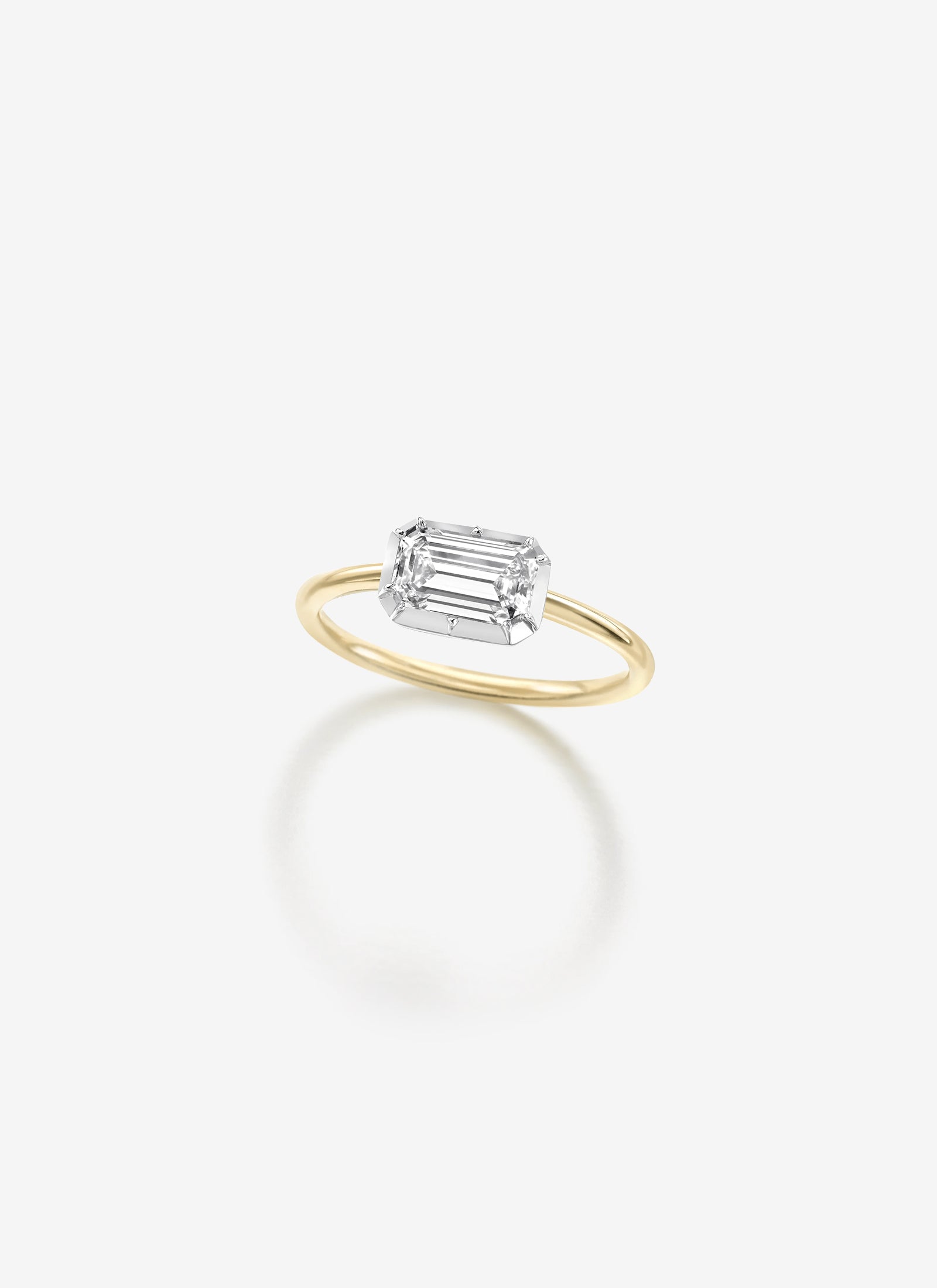 BB Ring - Diamond Emerald-Cut East-West 1.07ct WG