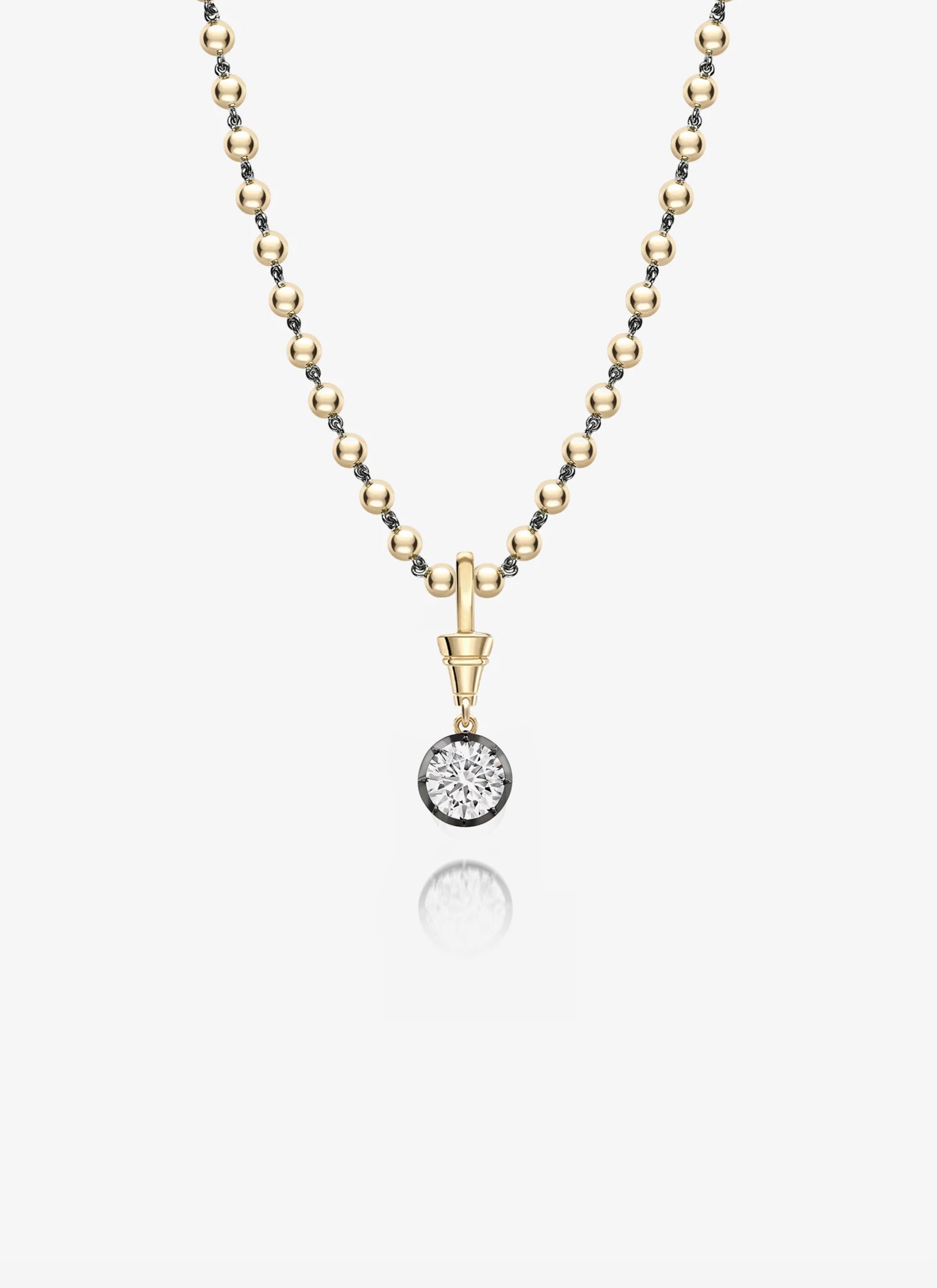Ball n Chain Pendant - Diamond RBC 1.70ct