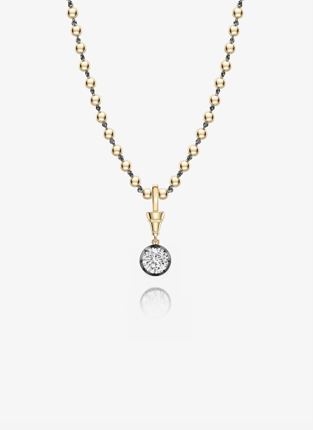 Ball n Chain Pendant - Diamond RBC 1.70ct