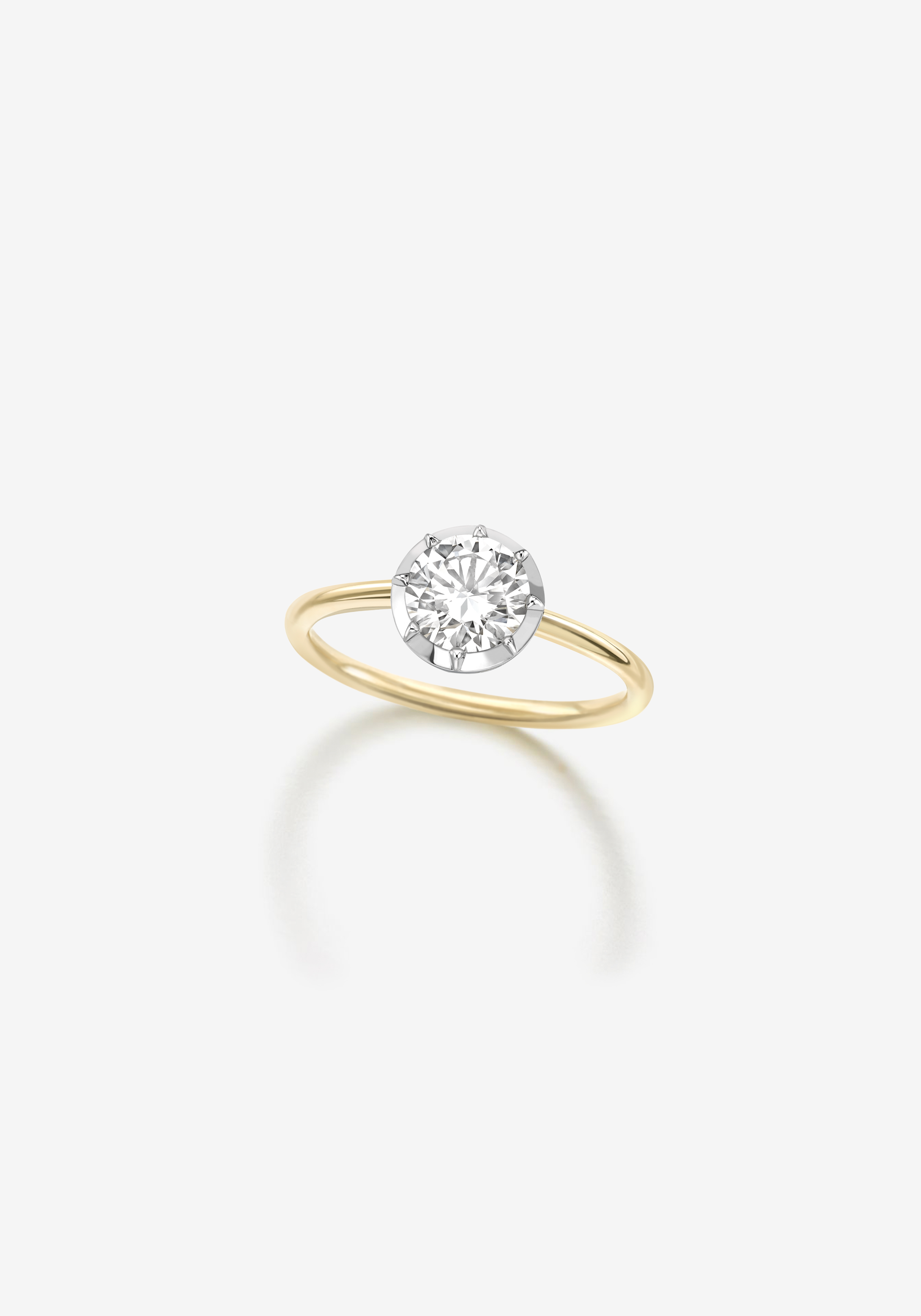 Signature 0.90ct Diamond & White Gold Button Back Ring