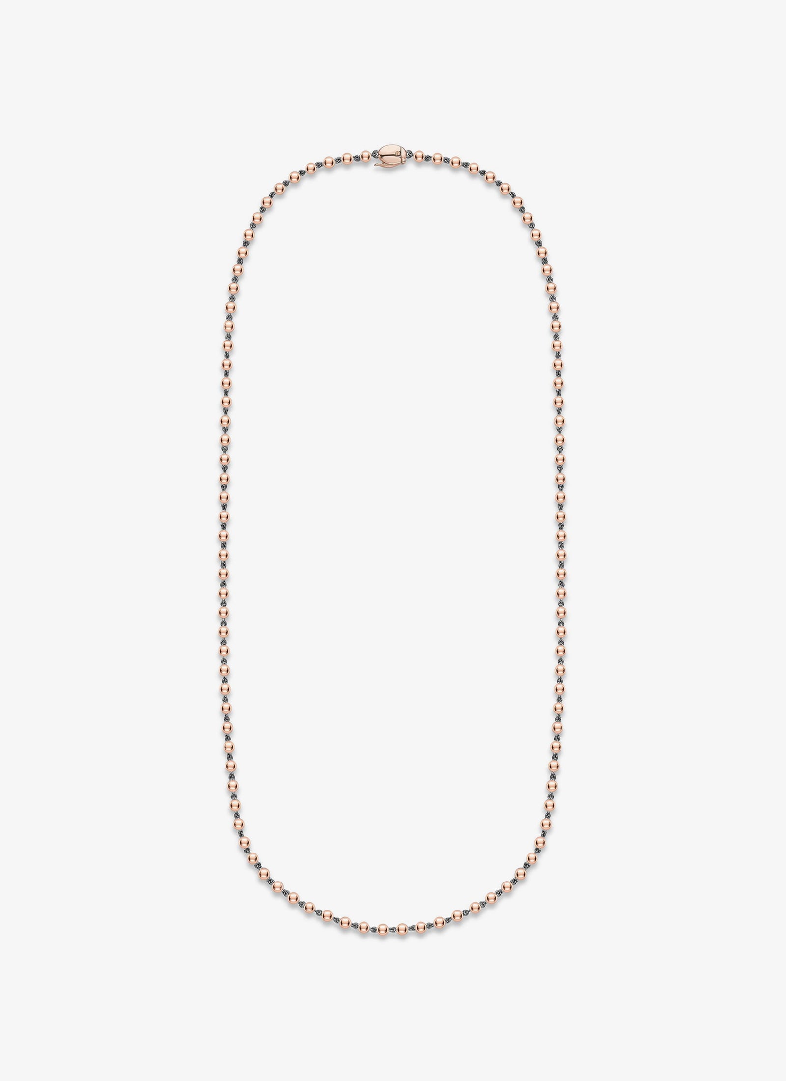 Micro Ball n Chain - 21" Rose Gold Necklace