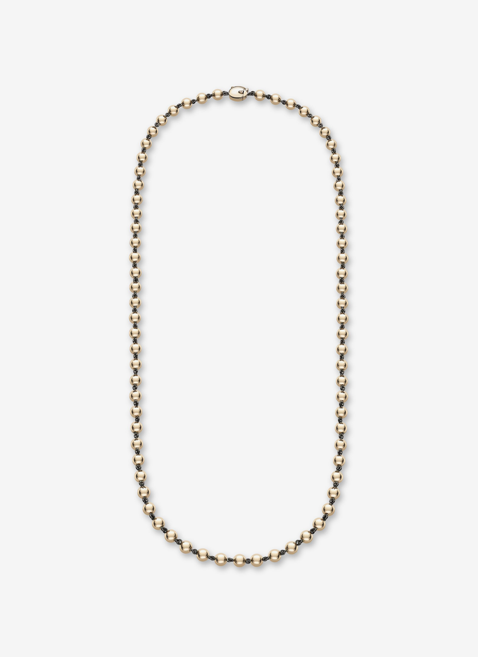 Ball n Chain - 21" Yellow Gold Necklace