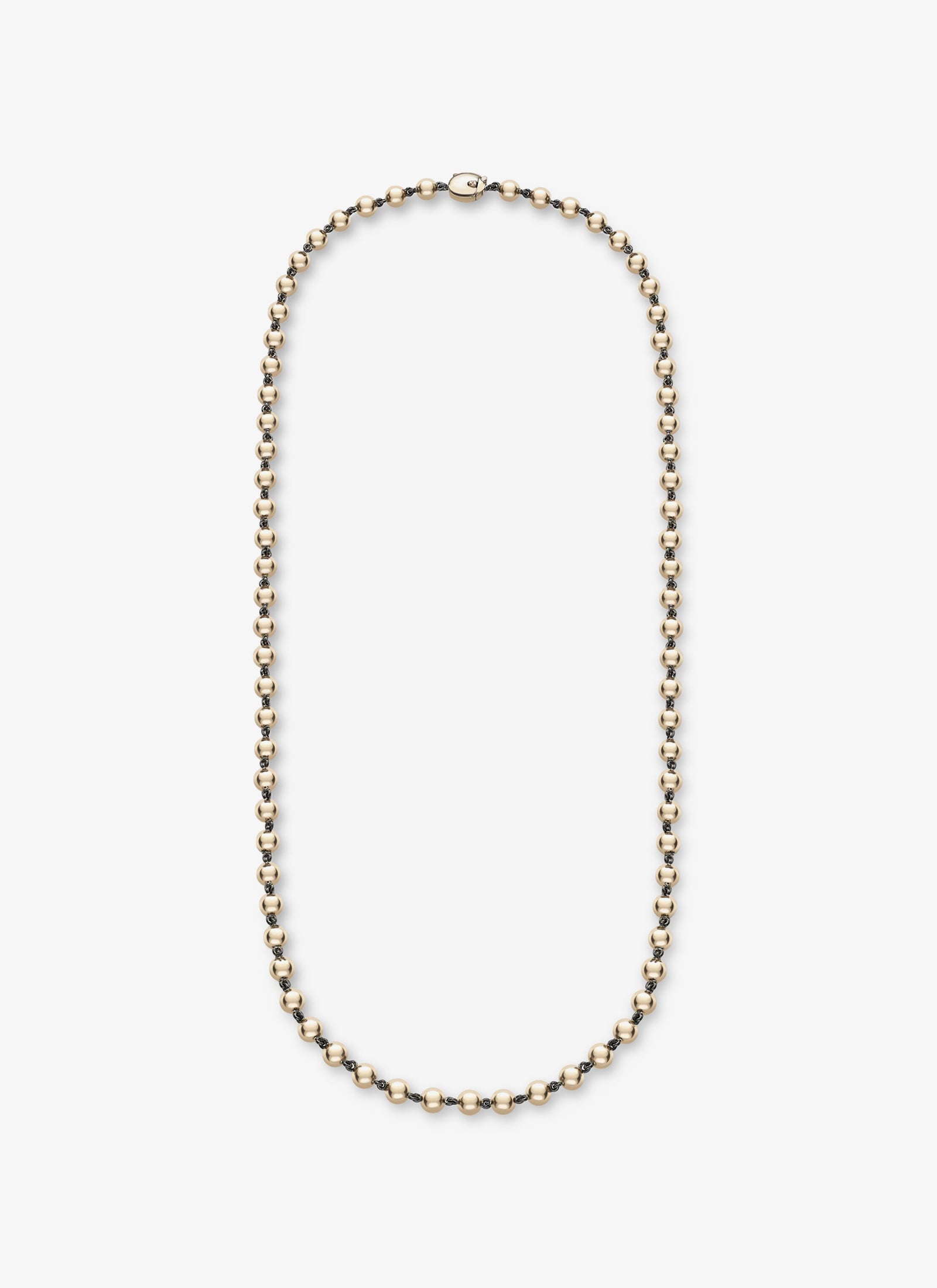 Ball n Chain - 21" Yellow Gold Necklace