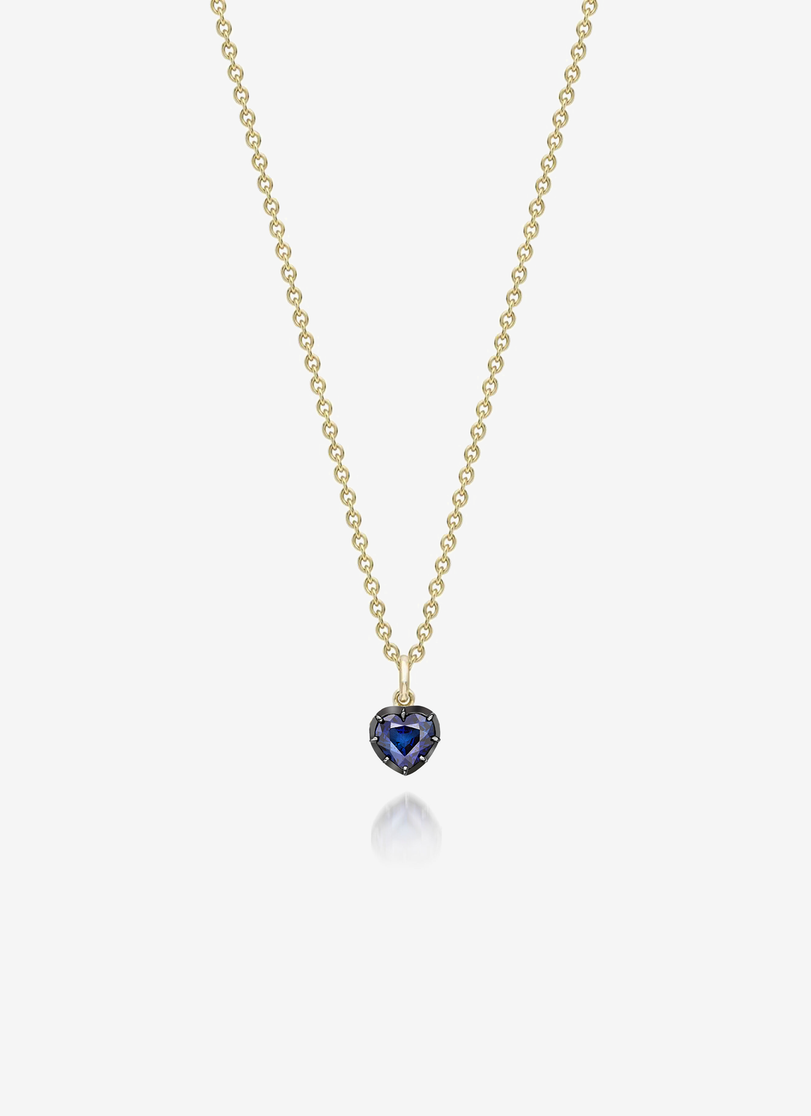 Signature Cut-Down Heart Shaped Sapphire Pendant