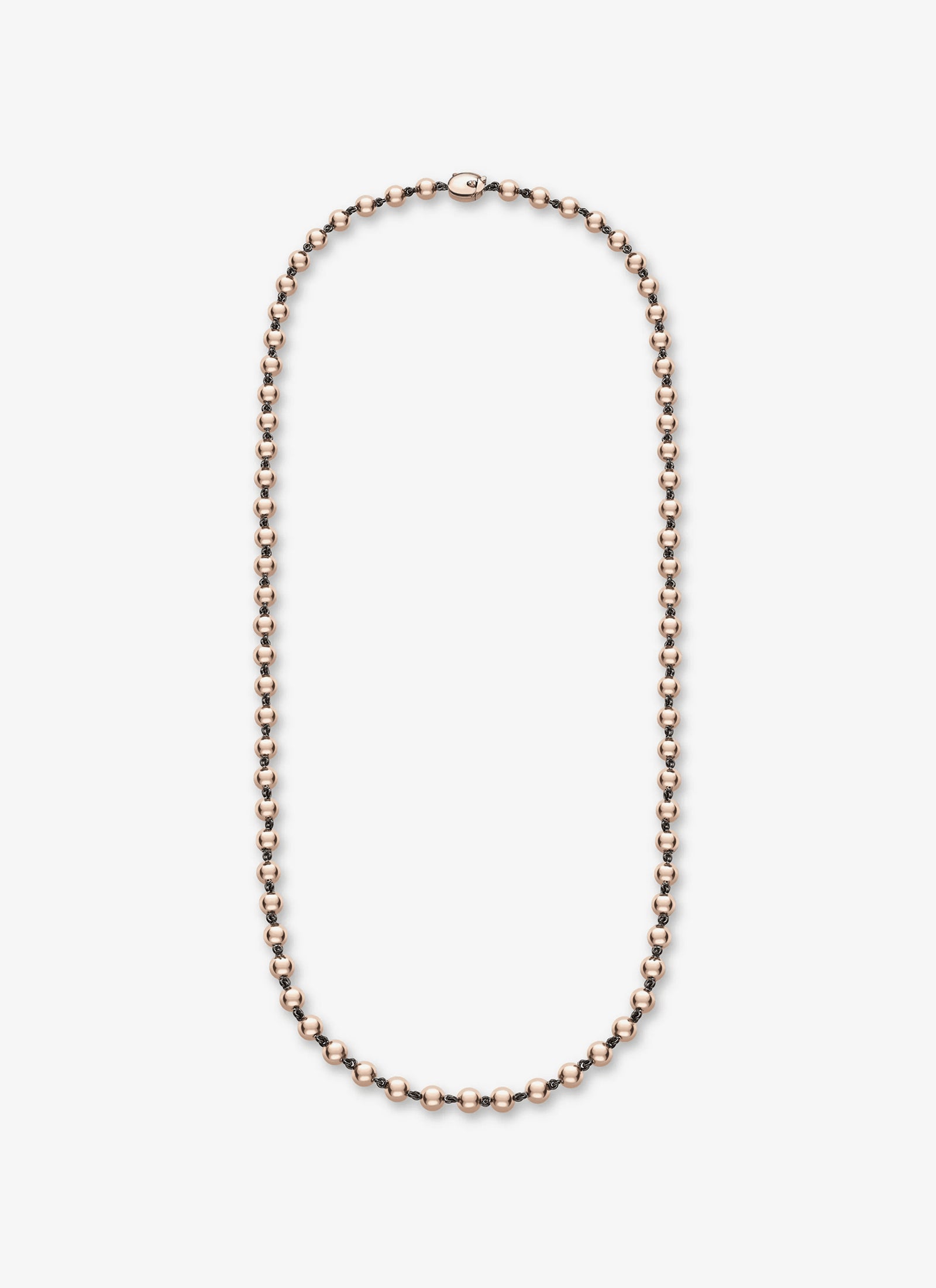 Ball n Chain - 21" Rose Gold Necklace