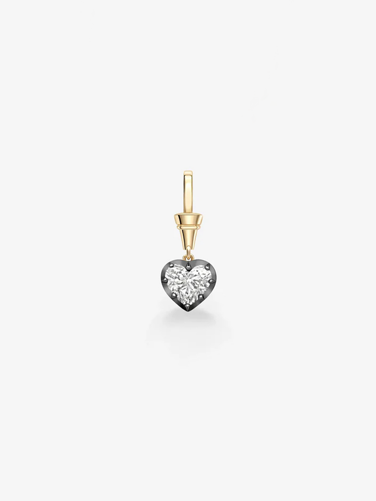 Ball n Chain Pendant - Diamond Heart 2.02ct YG and BWG
