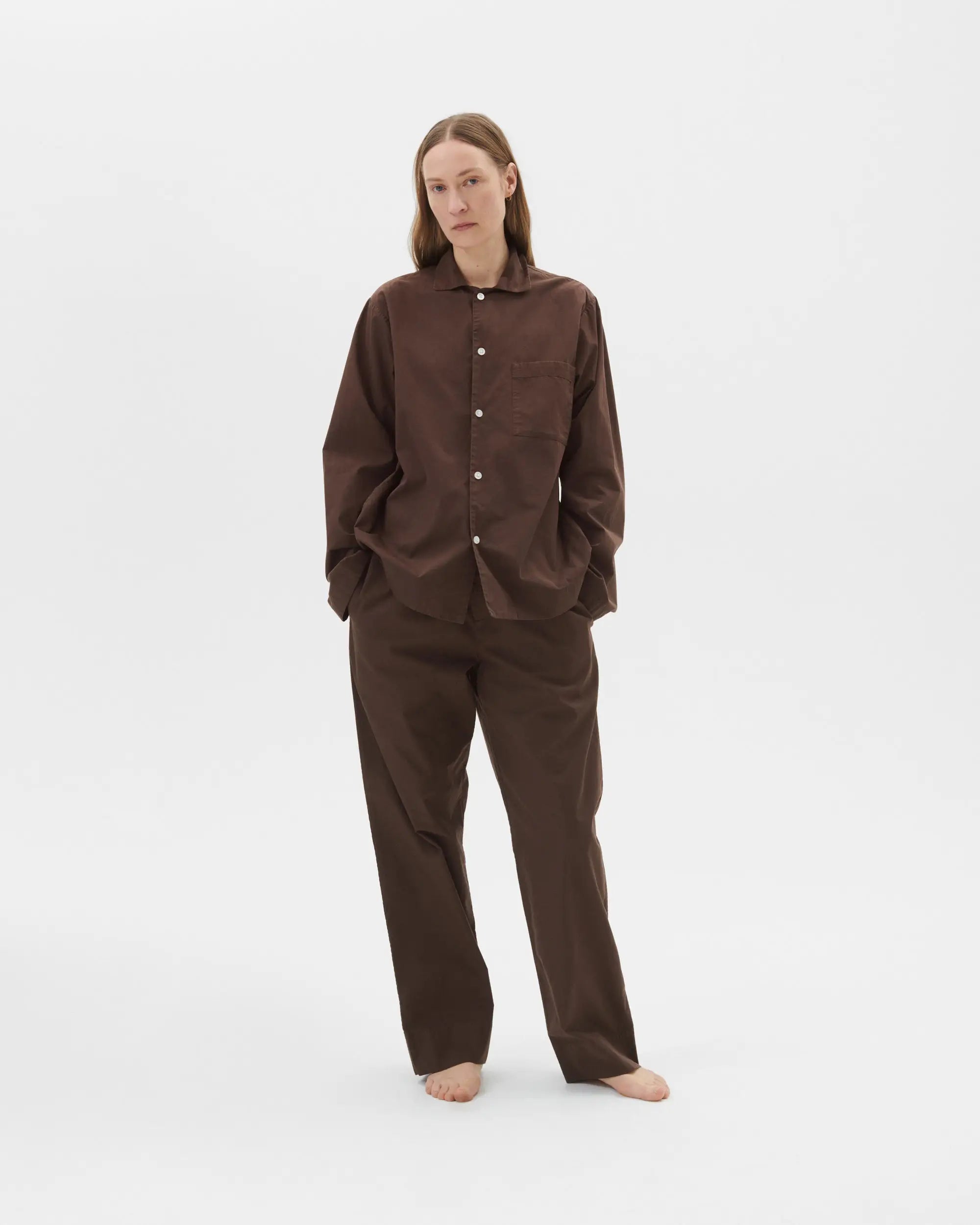 Coffee Pyjama Set - Shirt & Pants