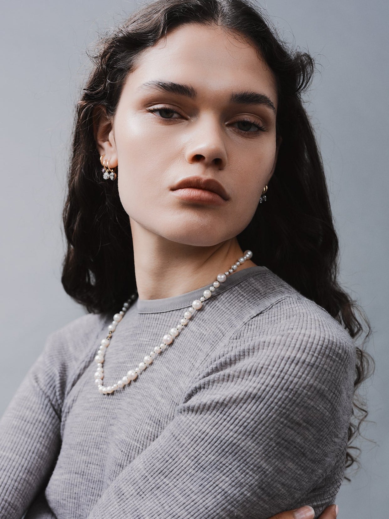 Necklace - Pearl 21" with 0.40ct Diamond (Beaches)